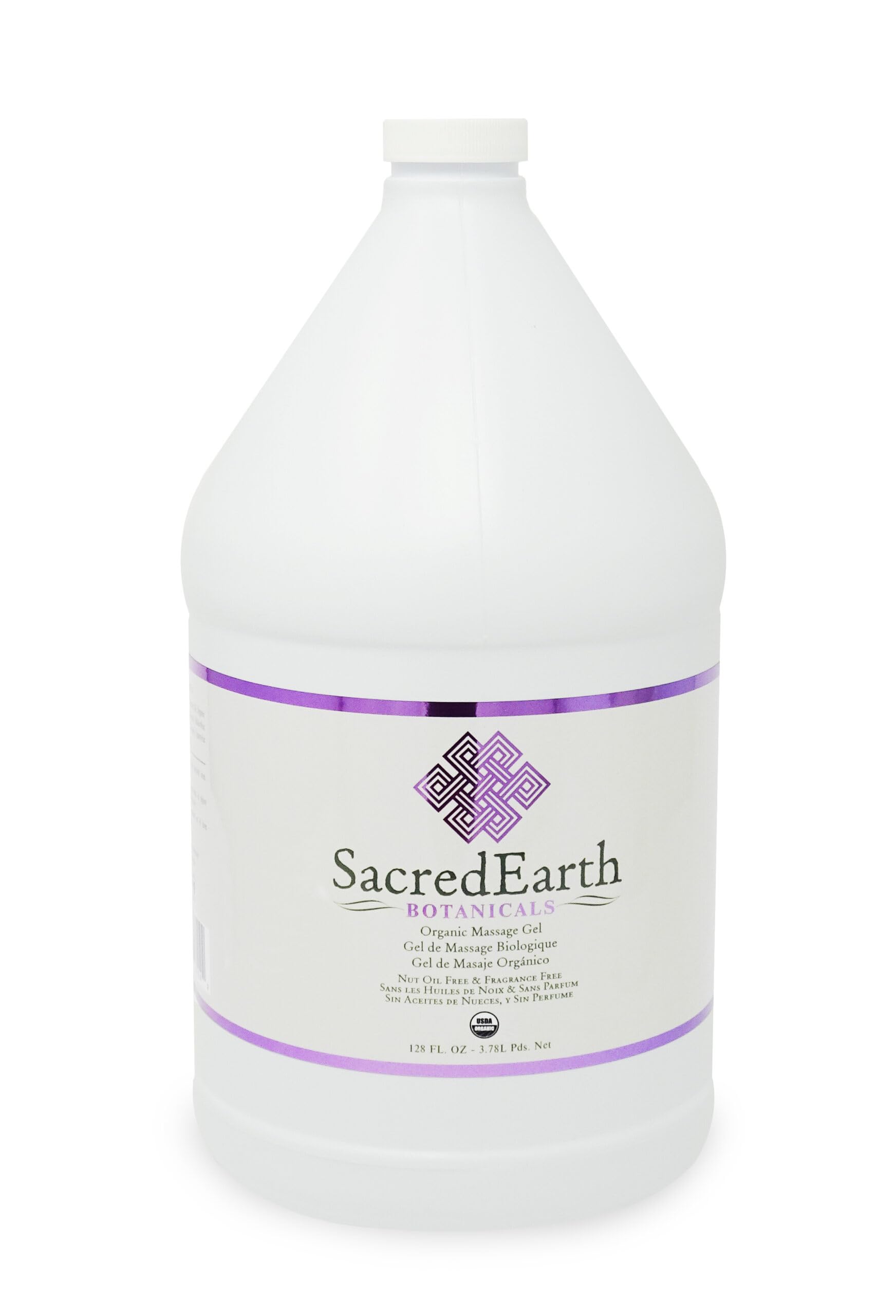 Organic Massage Gel (1 Gallon) – Unscented, Nut Oil Free, Gluten Free, Vegan, USDA Certified – Perfect for Spa, Massage Therapy & Relaxation at Home