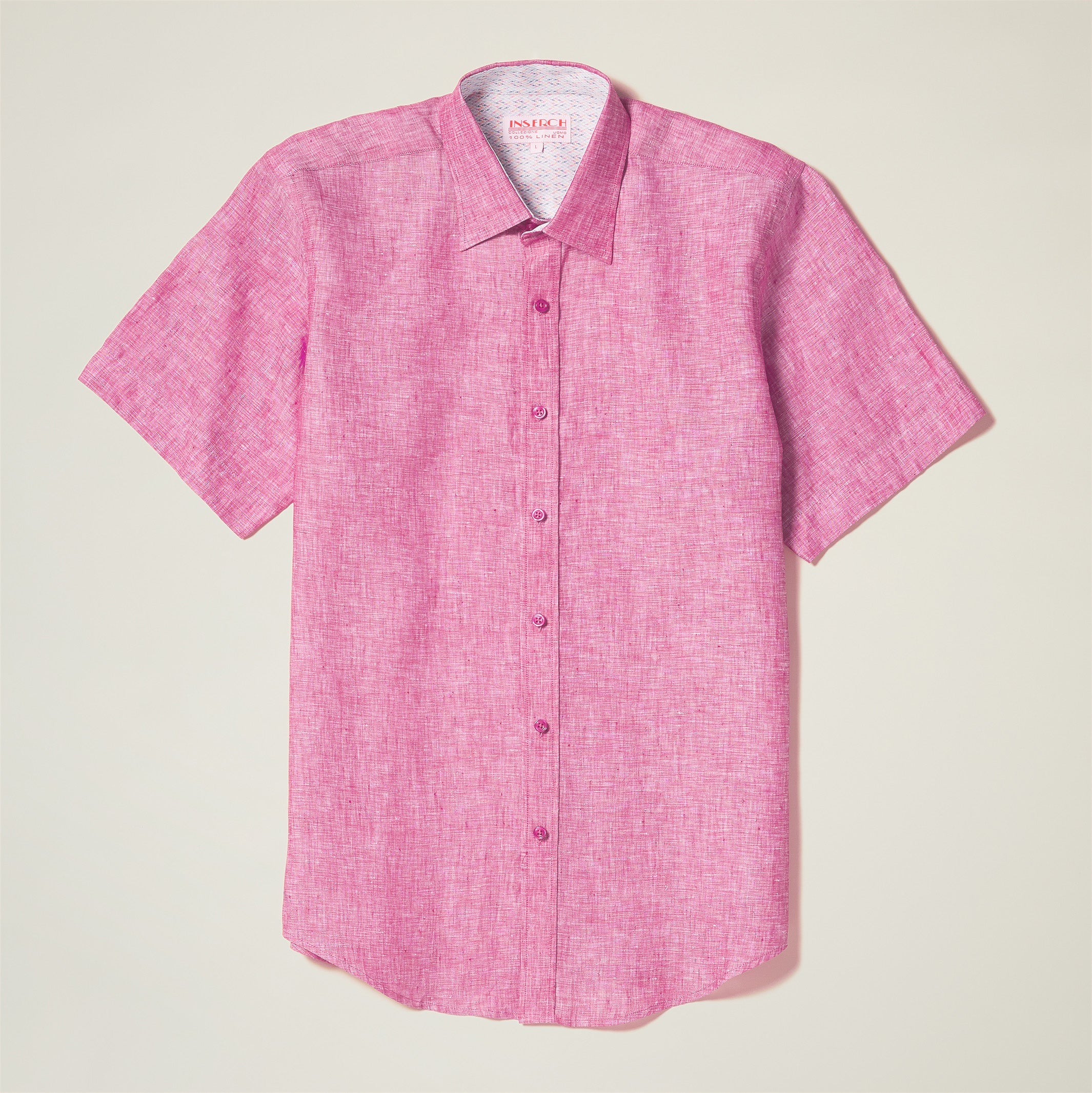 Premium 100% Linen Men's Short Sleeve Shirt - Breathable & Comfortable Summer Casual Wear for Outdoor Activities & Travel