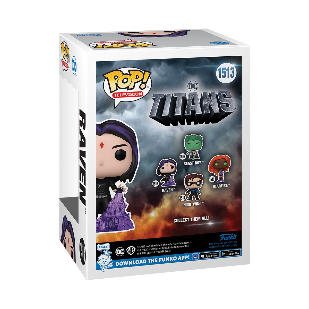 DC Titans Raven Funko Pop! Vinyl Figure #1513 - Collectible Action Figure for DC Comics Fans, Perfect for Display & Gifts