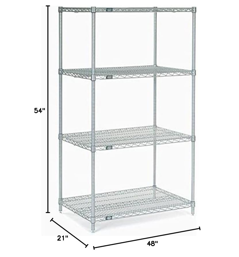 Nexel 4-Tier Adjustable Wire Shelving Unit - 21
