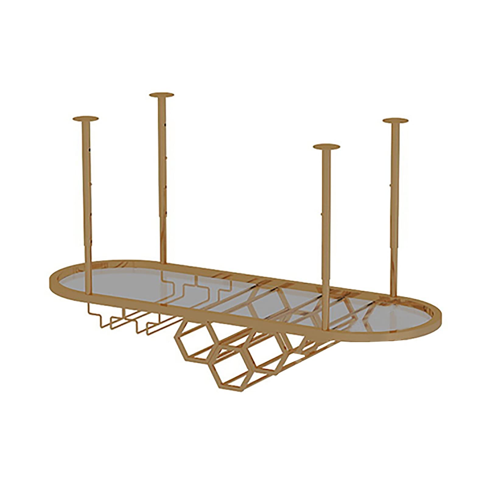 Yofsza Wall Mounted Wine Rack with Stemware Holder - Floating Bar Shelf for Kitchen, Dining Room & Home Decor - Hanging Wine Bottle Organizer (100x35cm) - Perfect for Small Spaces, Apartment Living & Entertaining Guests