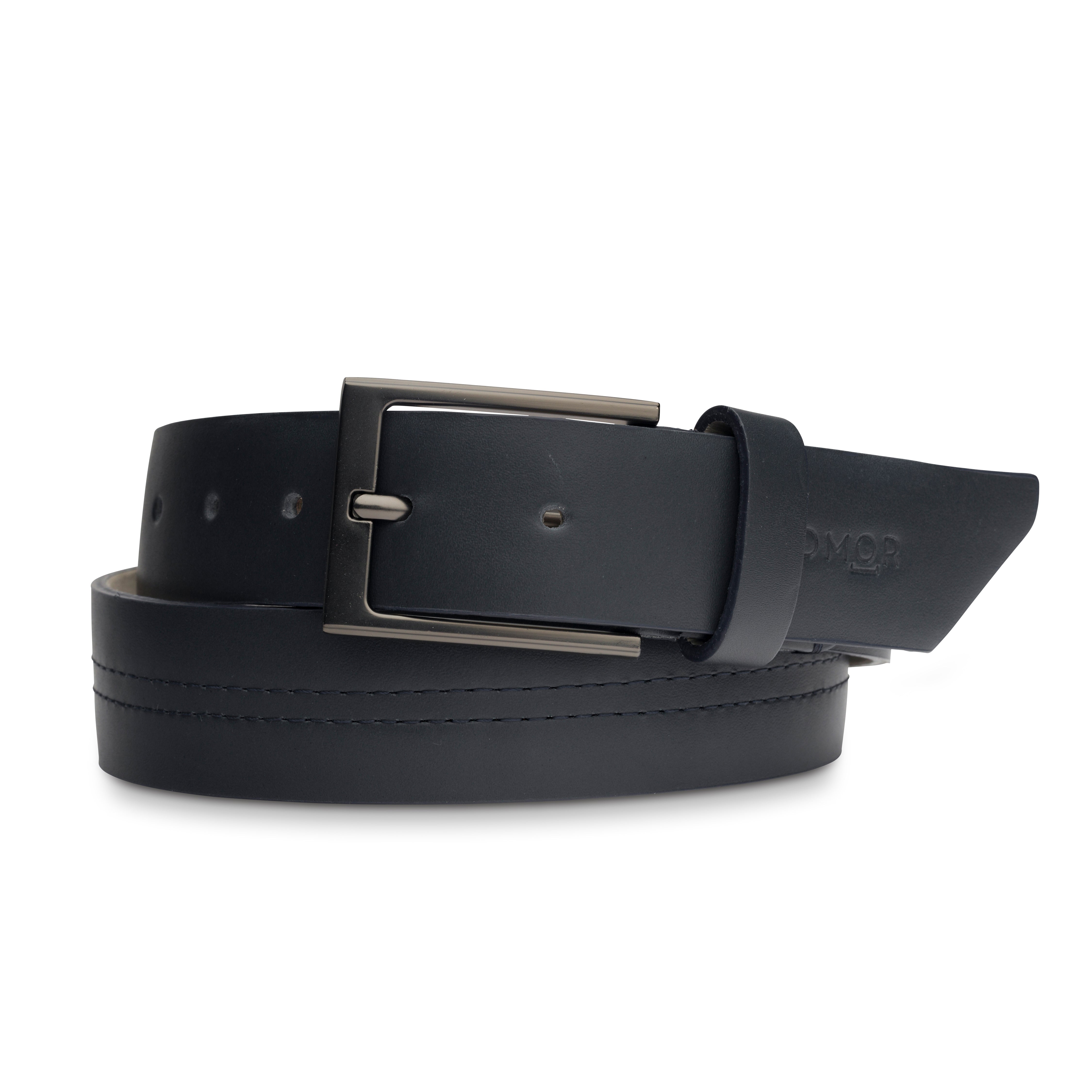 RADMOR Blaine B Rad Genuine Leather Belt for Men - Navy Blue - Durable & Stylish Casual & Formal Wear Accessory