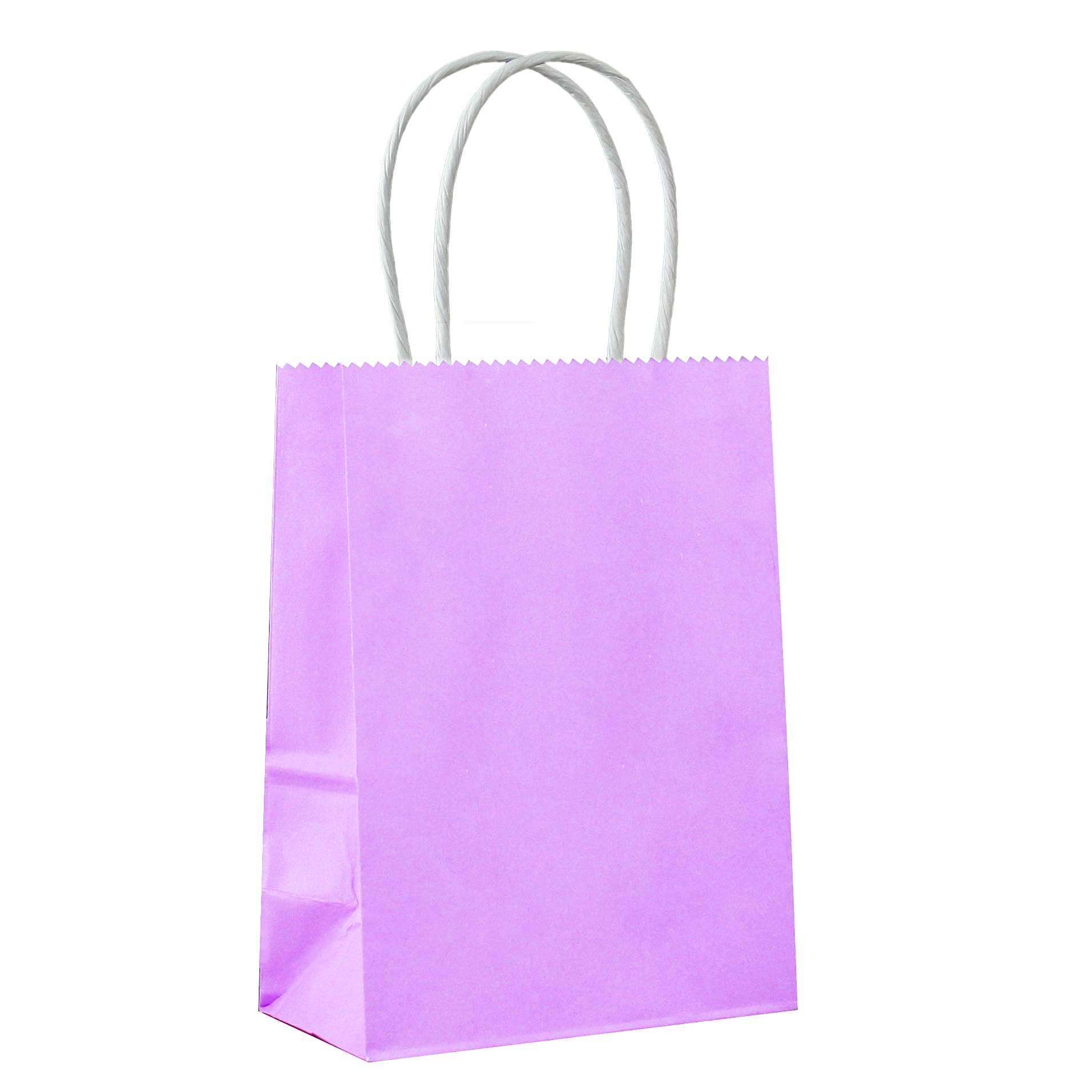 ADIDO 25-Pack Small Purple Kraft Paper Gift Bags with Handles - 5.9