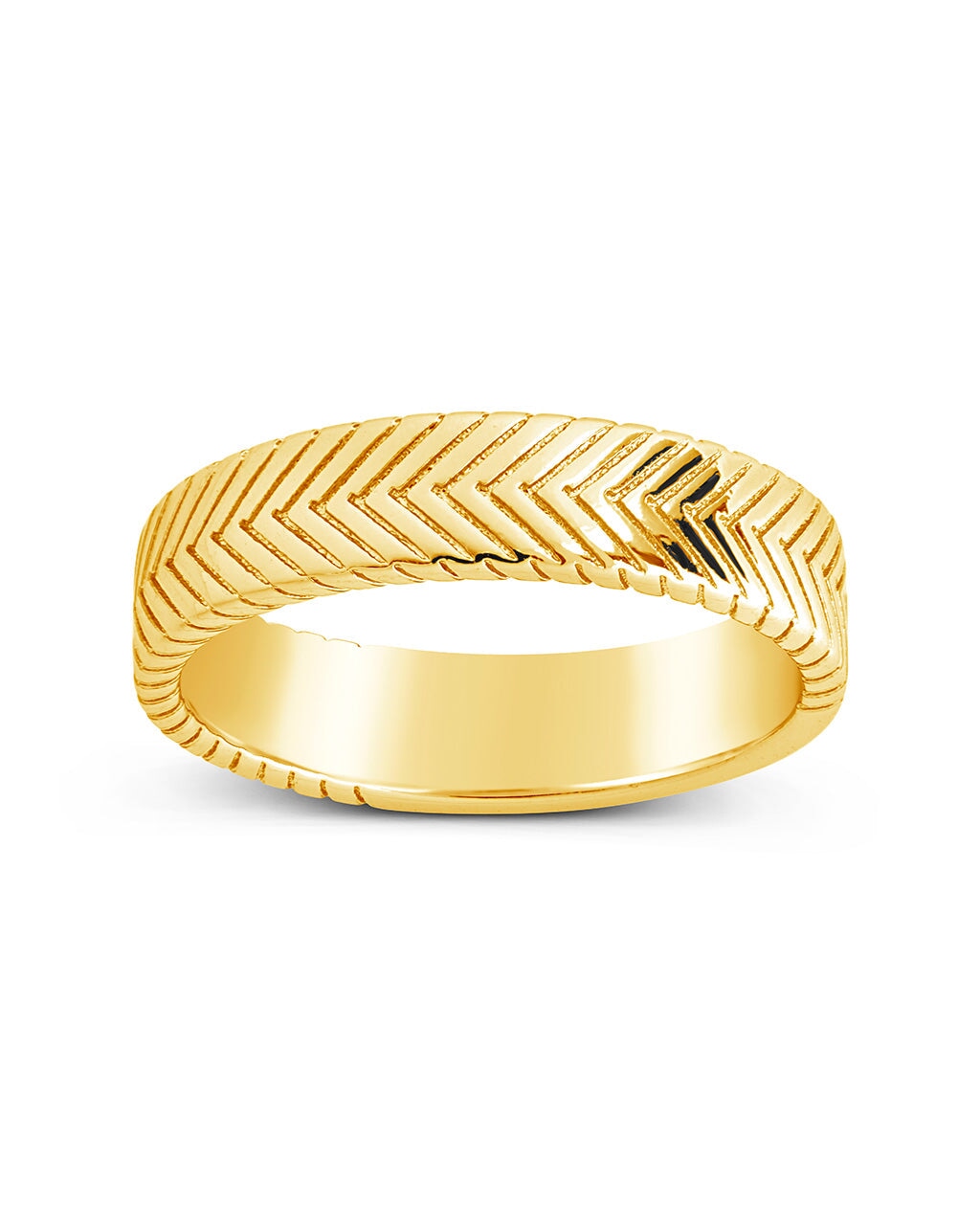Jeanne Herringbone Chain Ring - Elegant Gold Plated Women's Jewelry for Everyday Wear & Special Occasions
