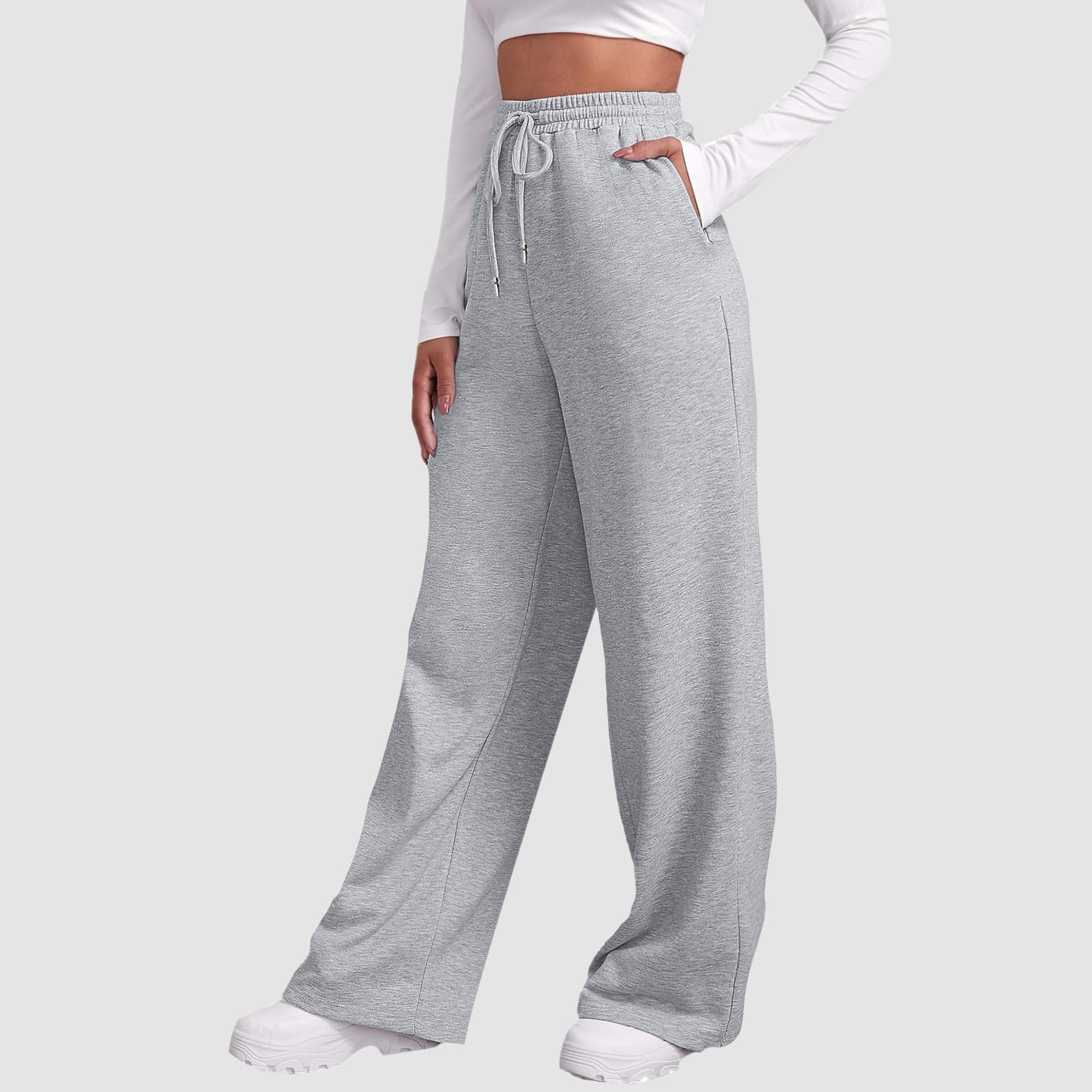 SNKSDGM Women's Stretchy Lightweight Jogger Sweatpants - Lounge, Yoga, Running & Workout Activewear Pants for Comfortable Everyday Wear