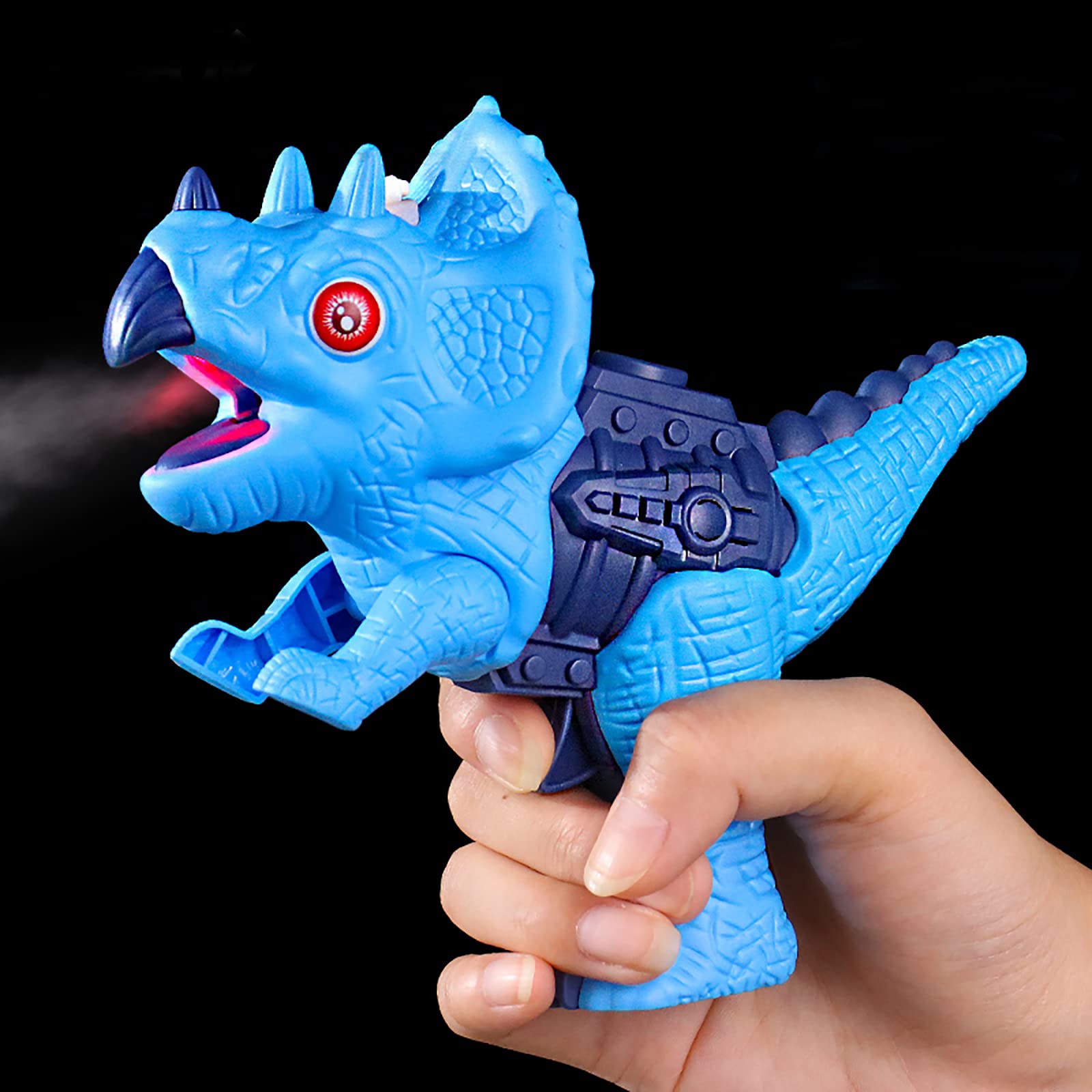 GKZJ Electronic Dinosaur Toy with LED Lights & Spray Mist - Interactive Dinosaur Toys for Kids, Toddlers Boys & Girls (Blue) - Perfect for Birthday Gifts, Pretend Play & Sensory Learning Activities