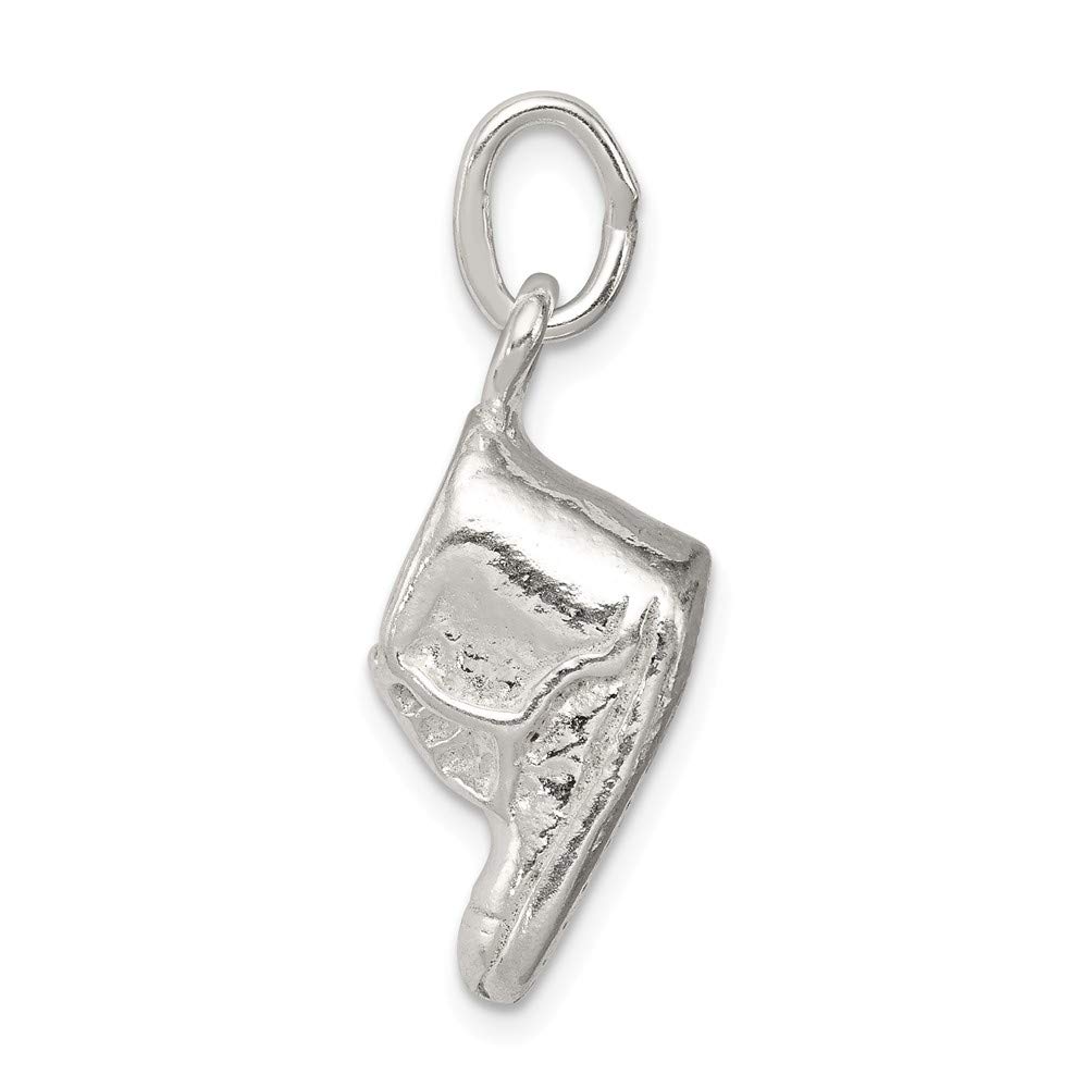 925 Sterling Silver Baby Shoe Charm - Handmade Solid Silver Infant Footprint Pendant for Necklace - Perfect Baby Shower Gift, Christening Present & Newborn Keepsake Jewelry