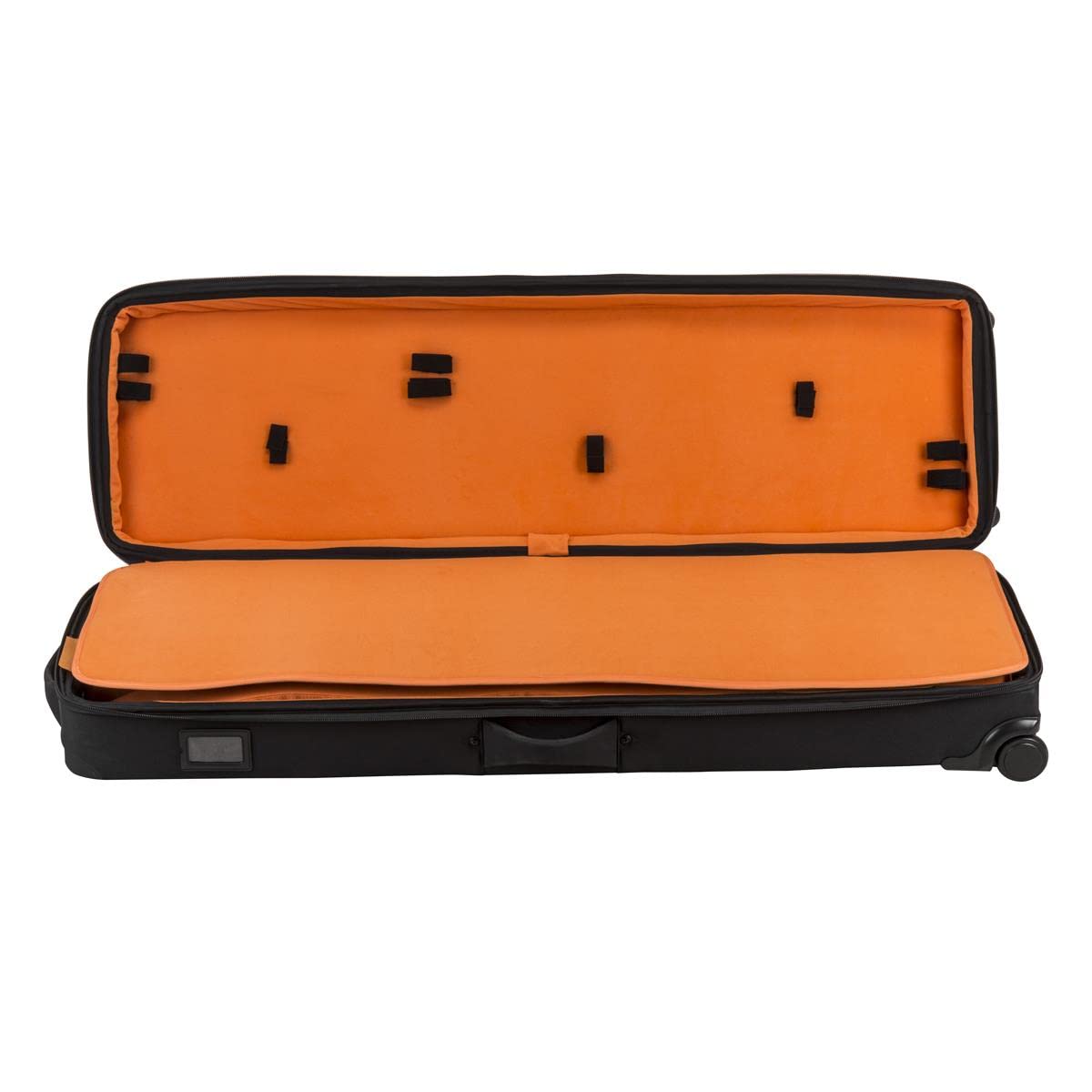 Slinger L6 BigBag Light Stand Rolling Case for Three C-Stands – Black Carrying Case with Bright Orange Interior, Adjustable Dividers, Roller-Bearing Wheels & Fabric Straps – Perfect for Studio, Photography, and On-Location Video Shoots