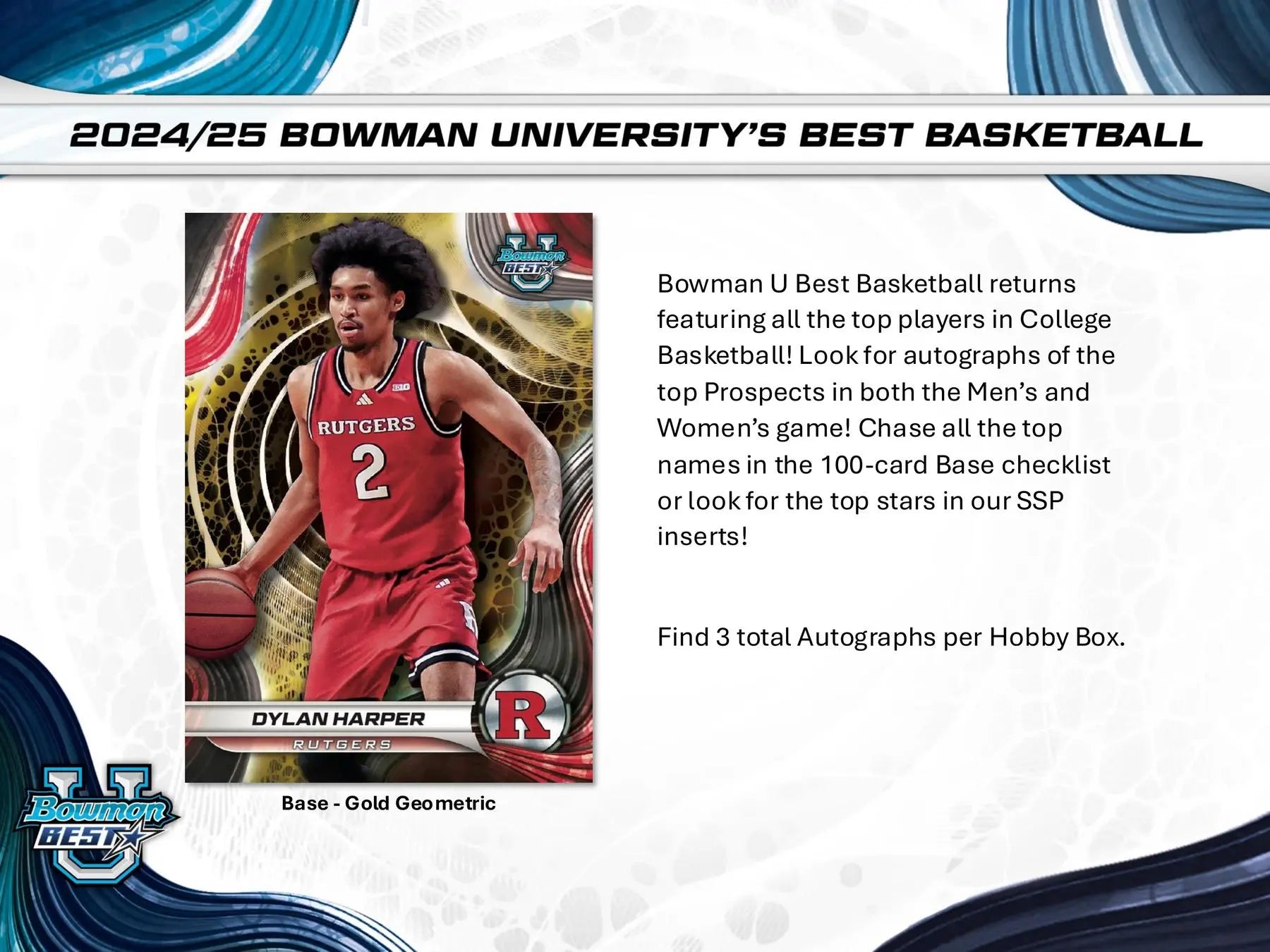 2024-2025 Bowman University Best Basketball Trading Cards Hobby Box - Collectible Sports Cards for Breakers, Investors & Fans - Perfect for Trading, Gifting & Fantasy Leagues