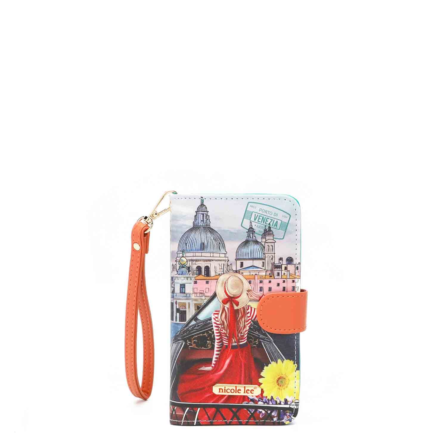 NL Signature Phone Case with Wallet Wristlet - Slim Protective Cover with Card Holder & Wrist Strap for iPhone & Samsung - Perfect for Travel, Shopping & Everyday Use