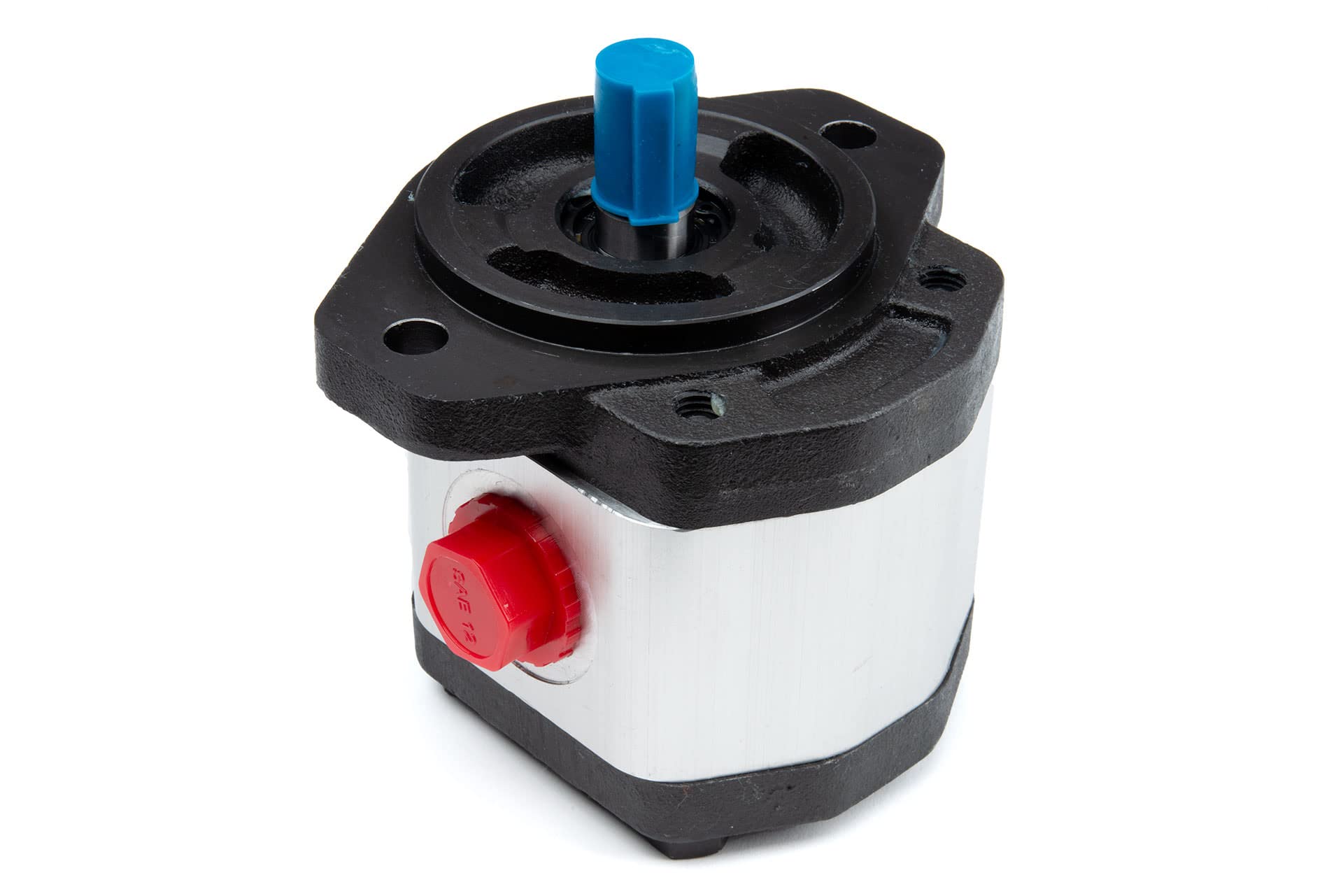 High Pressure Hydraulic Gear Pump - 3626 PSI, 4000 RPM, 0.389 CID, CW Rotation, 2-Bolt A Type, ⅝” Keyed Shaft, SAE 10 Outlet Ports - Ideal for Log Splitters, Construction Equipment, and Industrial Machinery (Model: 252431)
