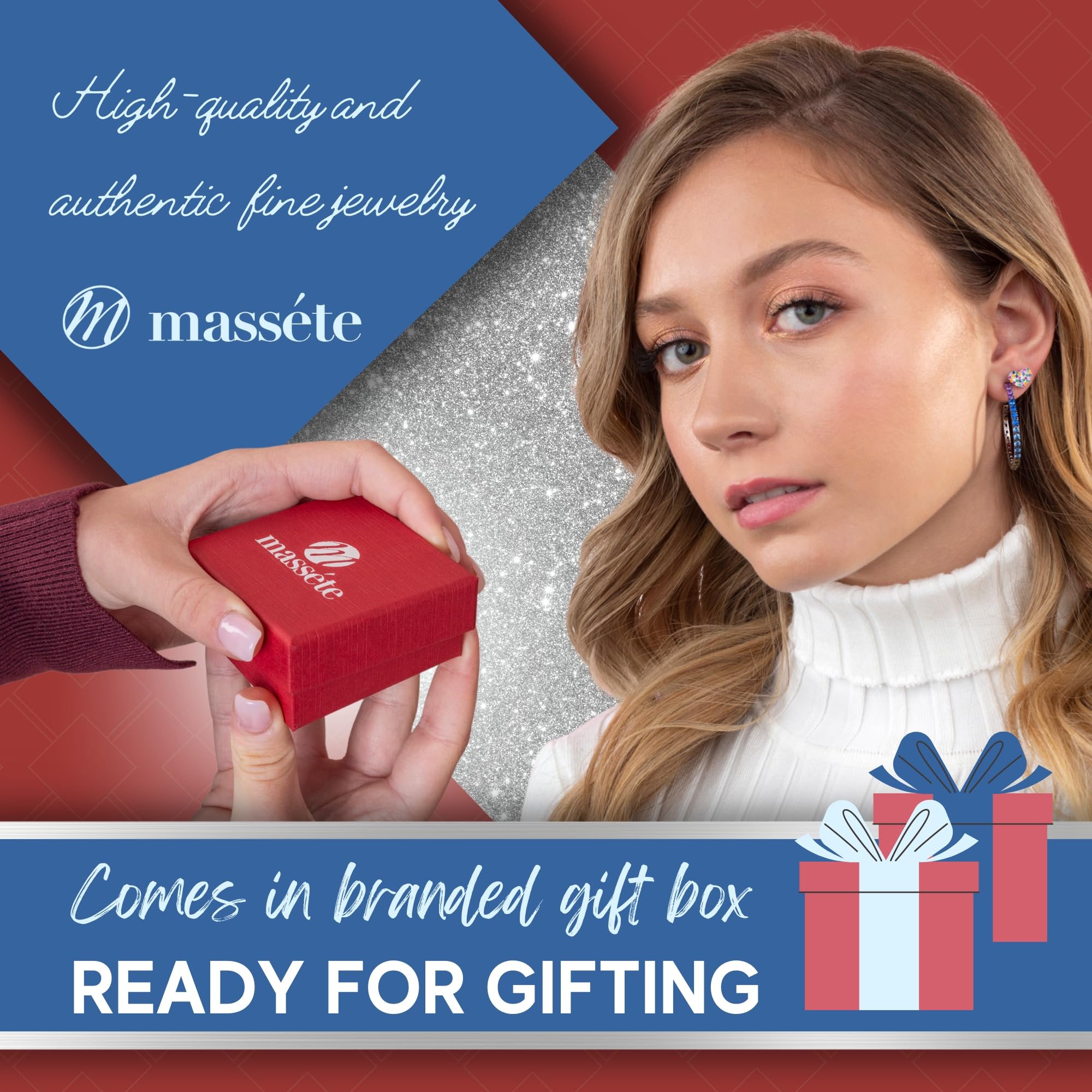 925 Sterling Silver Halo Stud Earrings with Removable Jacket - Hypoallergenic Cubic Zirconia Post Earrings for Women | Perfect for Weddings, Parties & Everyday Wear