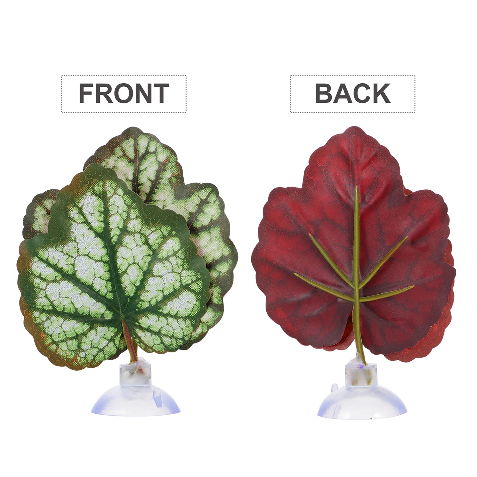 2PCS Artificial Aquarium Leaves - Betta Fish Hammock & Tank Decor, Plastic Crawl Pad for Terrarium, Fish Tank Landscaping & Betta Fish Toys - Perfect for Aquascaping & Creating a Natural Habitat