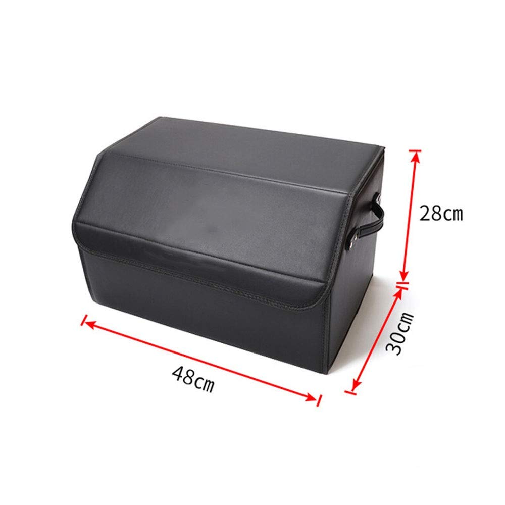 Premium Foldable Car Trunk Storage Box - Expandable Leather Organizer for SUV, Sedan & Travel (Medium Size) | Perfect for Road Trips, Grocery Storage & Vehicle Organization