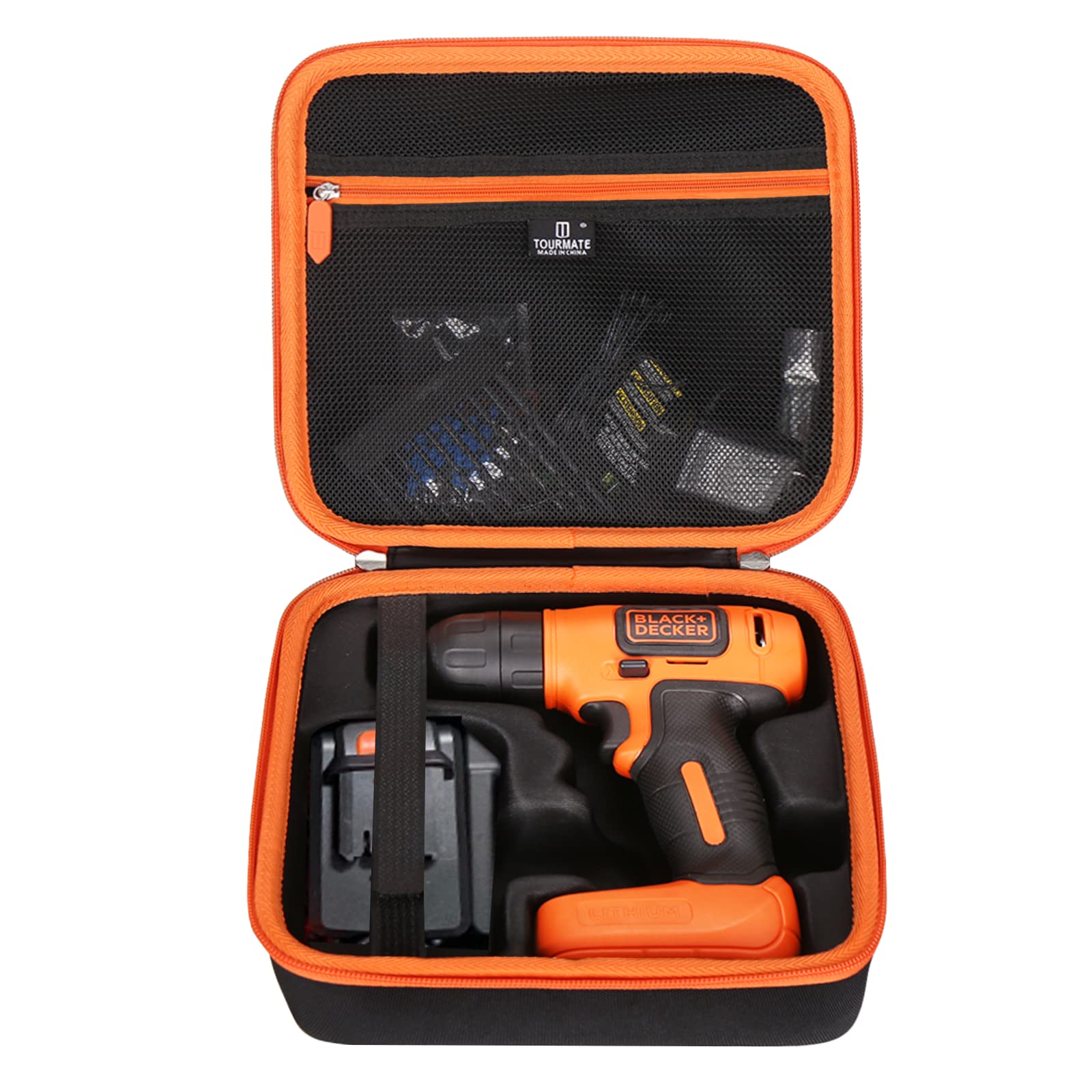 Hard Travel Case for BLACK+DECKER 8V MAX Cordless Drill & 43-Piece Accessories (BDCD8HDPK) | Durable Storage Case for GardenJoy Cordless Power Drill Set with 30pc Drill Bits | Perfect for Tool Organization & On-the-Go Protection