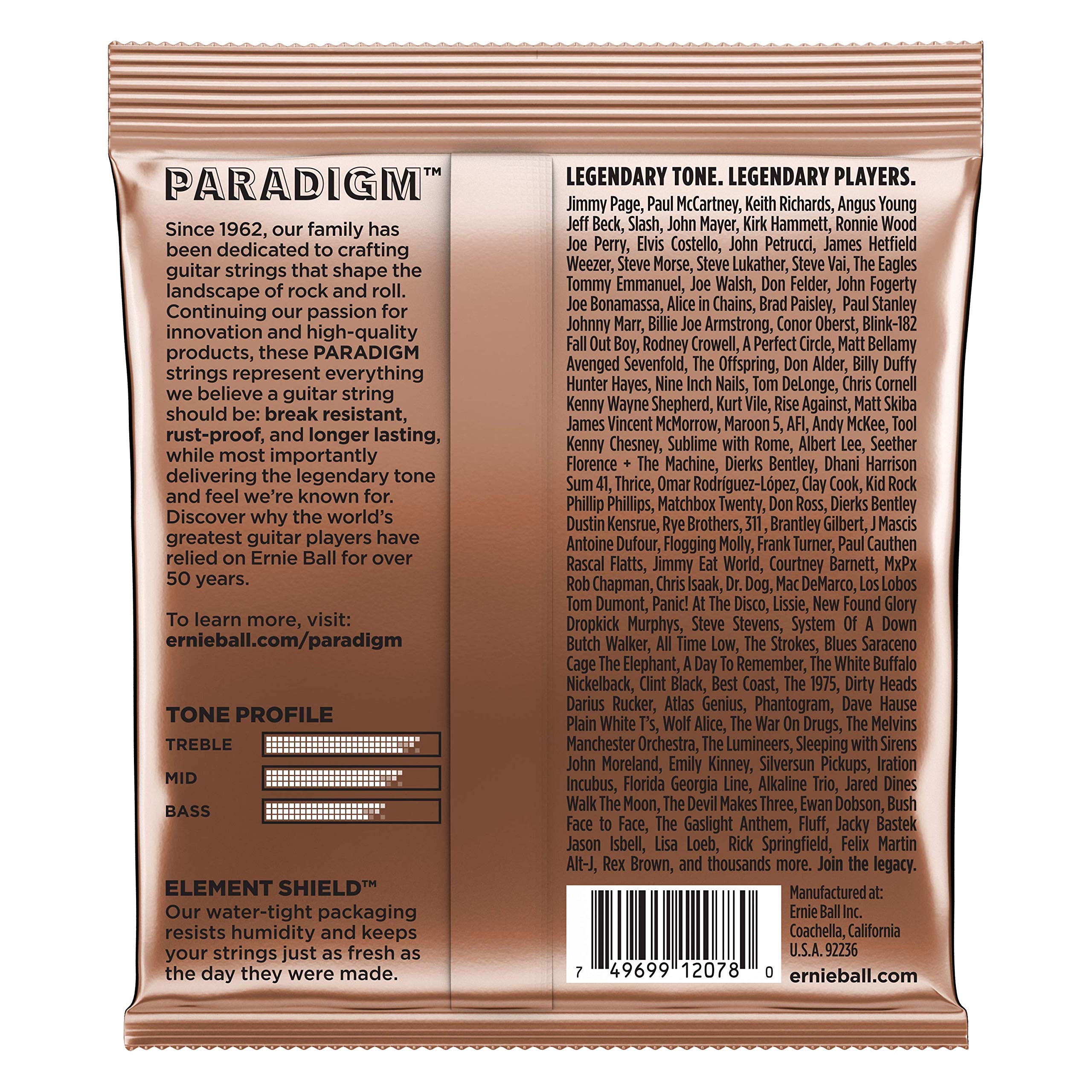 4-Pack Ernie Ball 2078 Paradigm Phosphor Bronze Acoustic Guitar Strings - Light 11-52 Gauge | Perfect for Folk, Country & Fingerstyle Playing