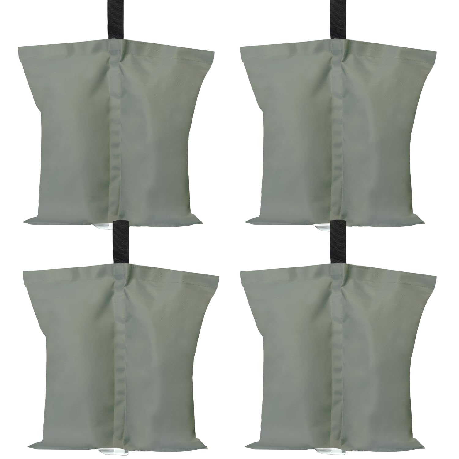 Heavy Duty 120 LBS Gazebo Tent Sand Bags - 4 Pack Canopy Weights for Outdoor Events, Camping & Patio Stability (Gray) - Perfect for Windy Weather & Beach Parties