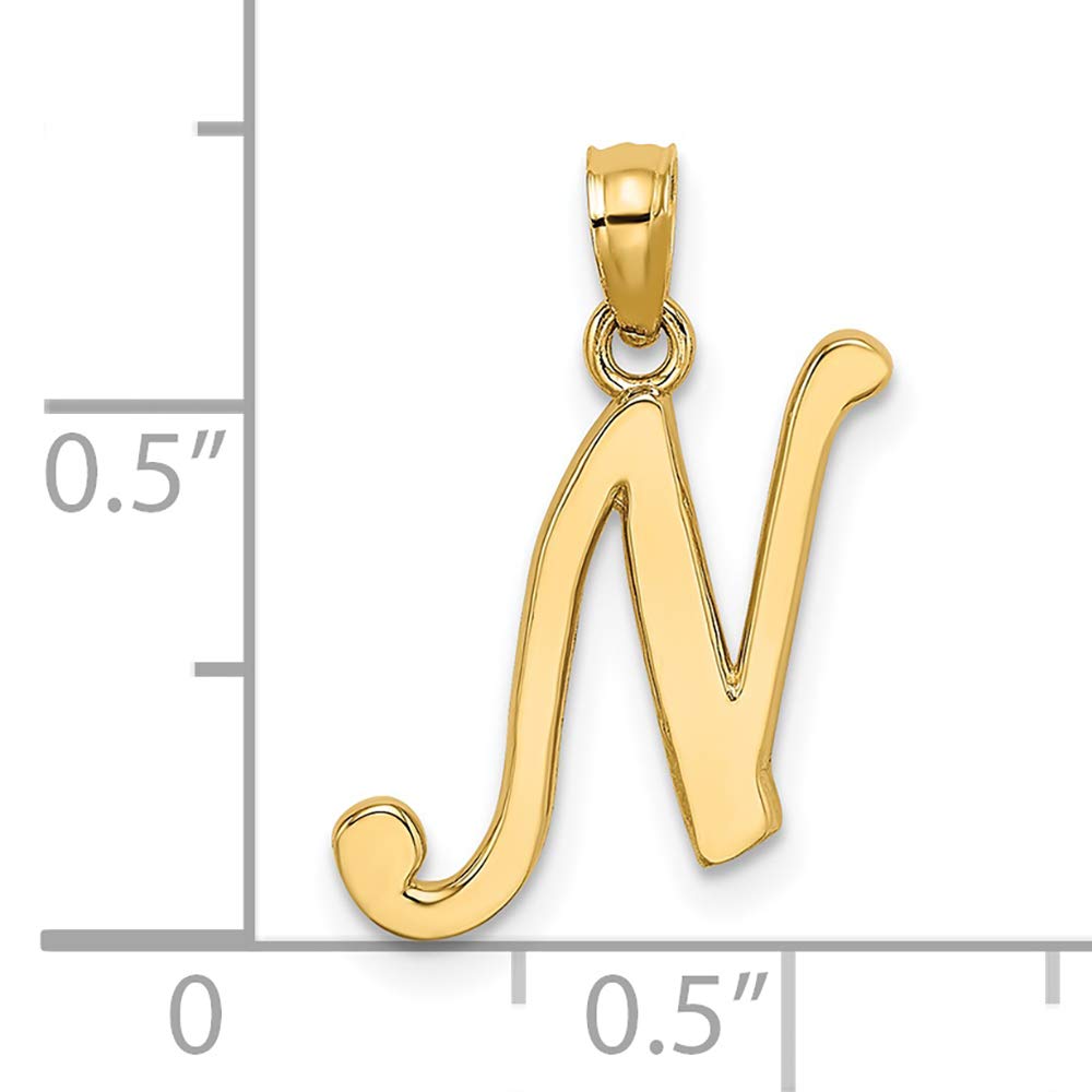 FJC Finejewelers 14k Yellow Gold Personalized Initial Charm Pendant - Perfect for Gifts, Birthdays & Everyday Elegance