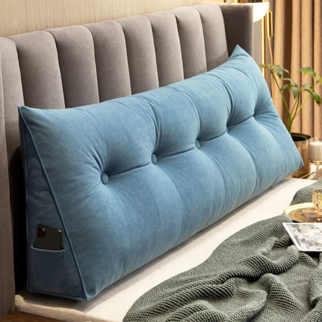 QIMO Triangular Headboard Pillow - Large Wedge Cushion for Back Support, Reading & Positioning | Perfect for Daybeds, Beds, Sofas & Floor Lounging