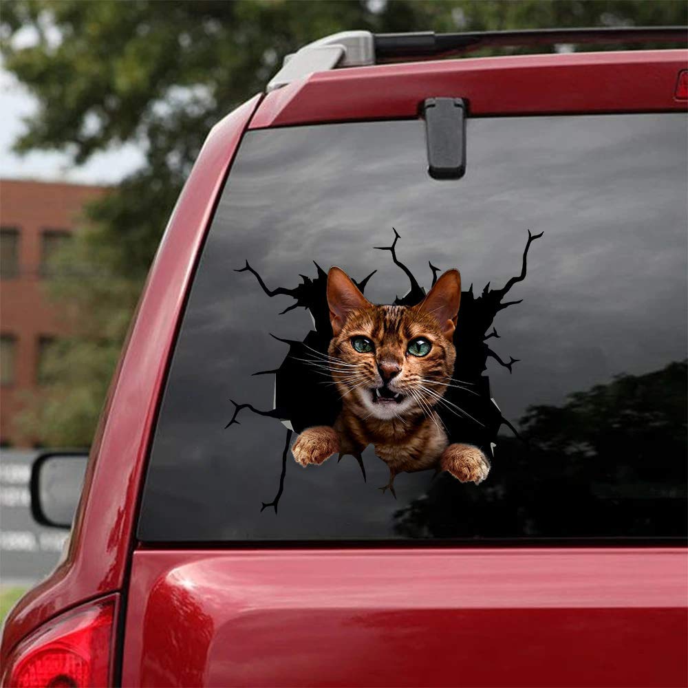 Bengal Cat Car Decals Pack of 2 - 8