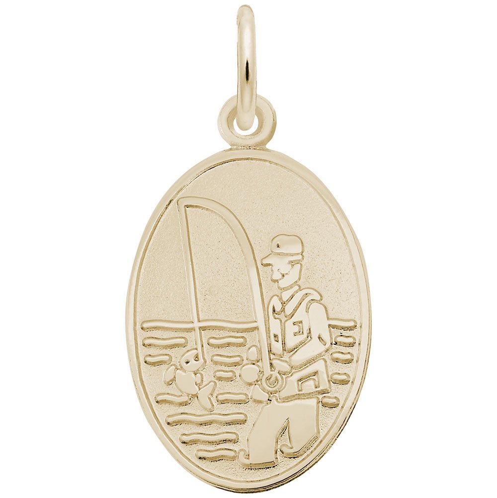 Fisherman Charm Pendant - Handmade Silver & Gold Charms for Bracelets & Necklaces - Perfect for DIY Jewelry Making & Gifts