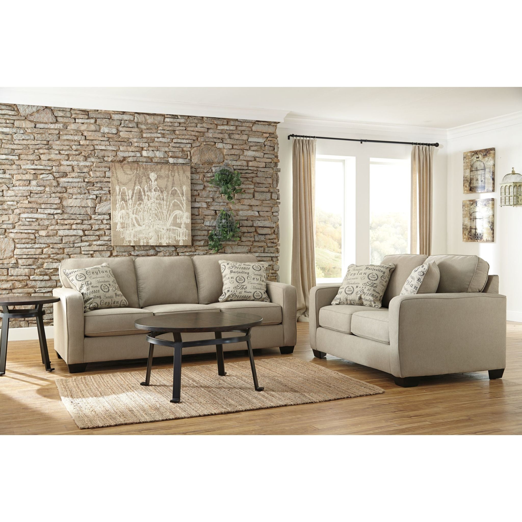 Alenya Loveseat Quartz - Modern Small Sofa for Living Room, Apartment, or Office | Comfortable 2-Seater Couch with Sturdy Frame & Soft Fabric | Perfect for Relaxing, Reading, or Entertaining Guests