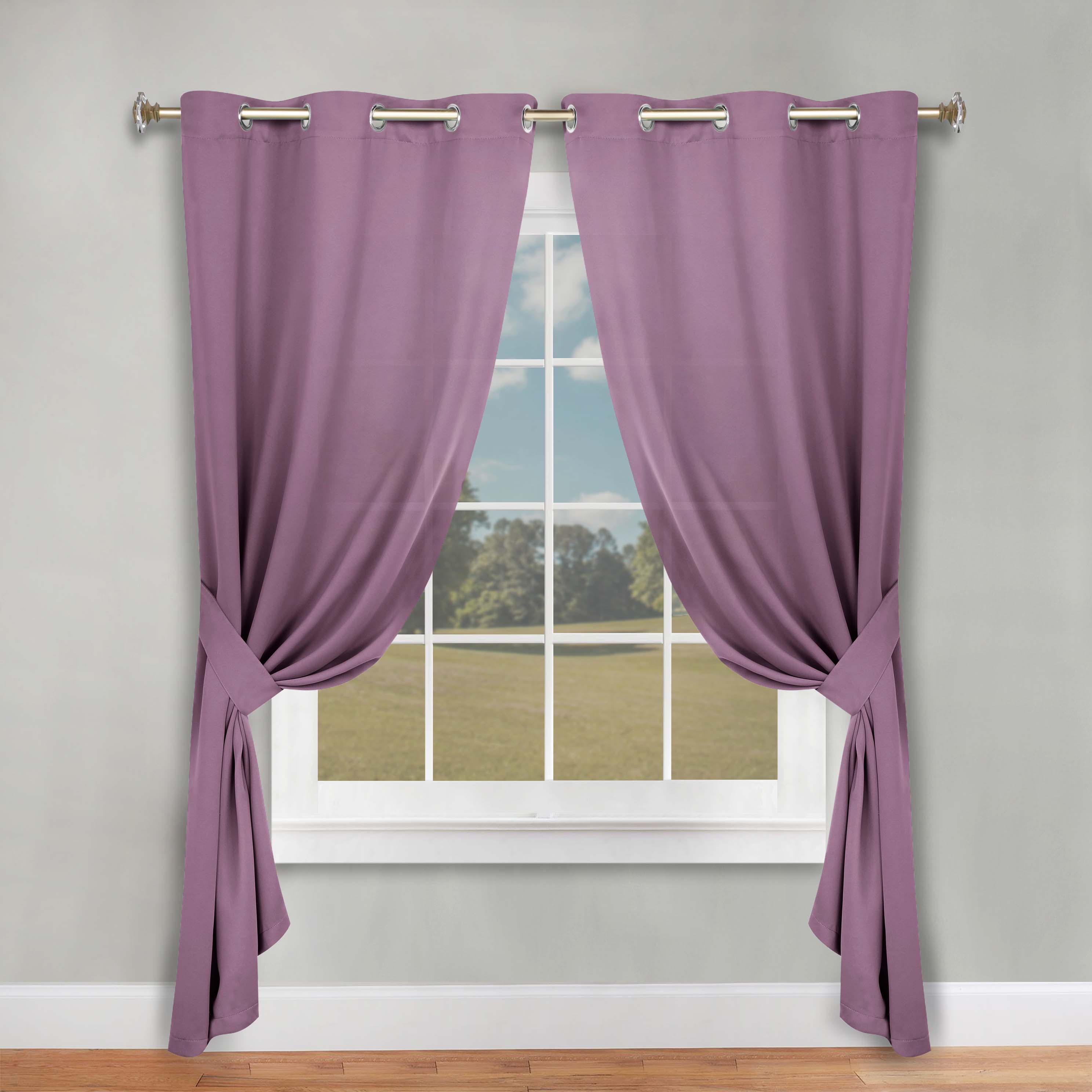 Blackout Curtains Set of 2 - 100% Room Darkening, Machine Washable & Noise Reducing for Bedroom, Nursery & Home Theater - Solid Color Thermal Insulated Drapes for Better Sleep & Energy Efficiency