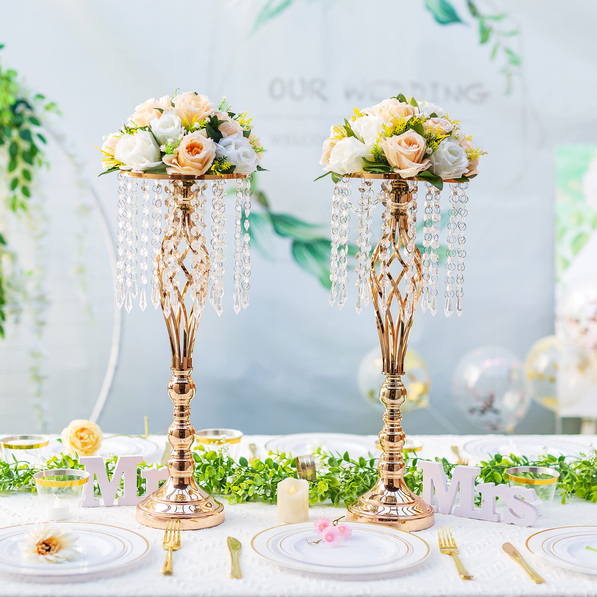 10 Pcs Artificial Flower Ball Bouquet - Wedding Centerpieces, Fake Rose Balls for Weddings, Birthday Party, Valentine's Day Decor, Home Decoration in Peachy Champagne & White - Perfect for Table Decorations, Bridal Showers, and Romantic Events