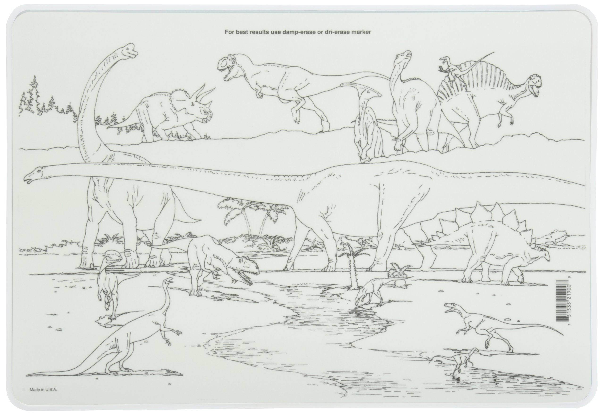 Dinosaur Educational Placemats for Kids - Fun & Painless Learning Table Mats - Perfect for Mealtime & Homeschooling Activities