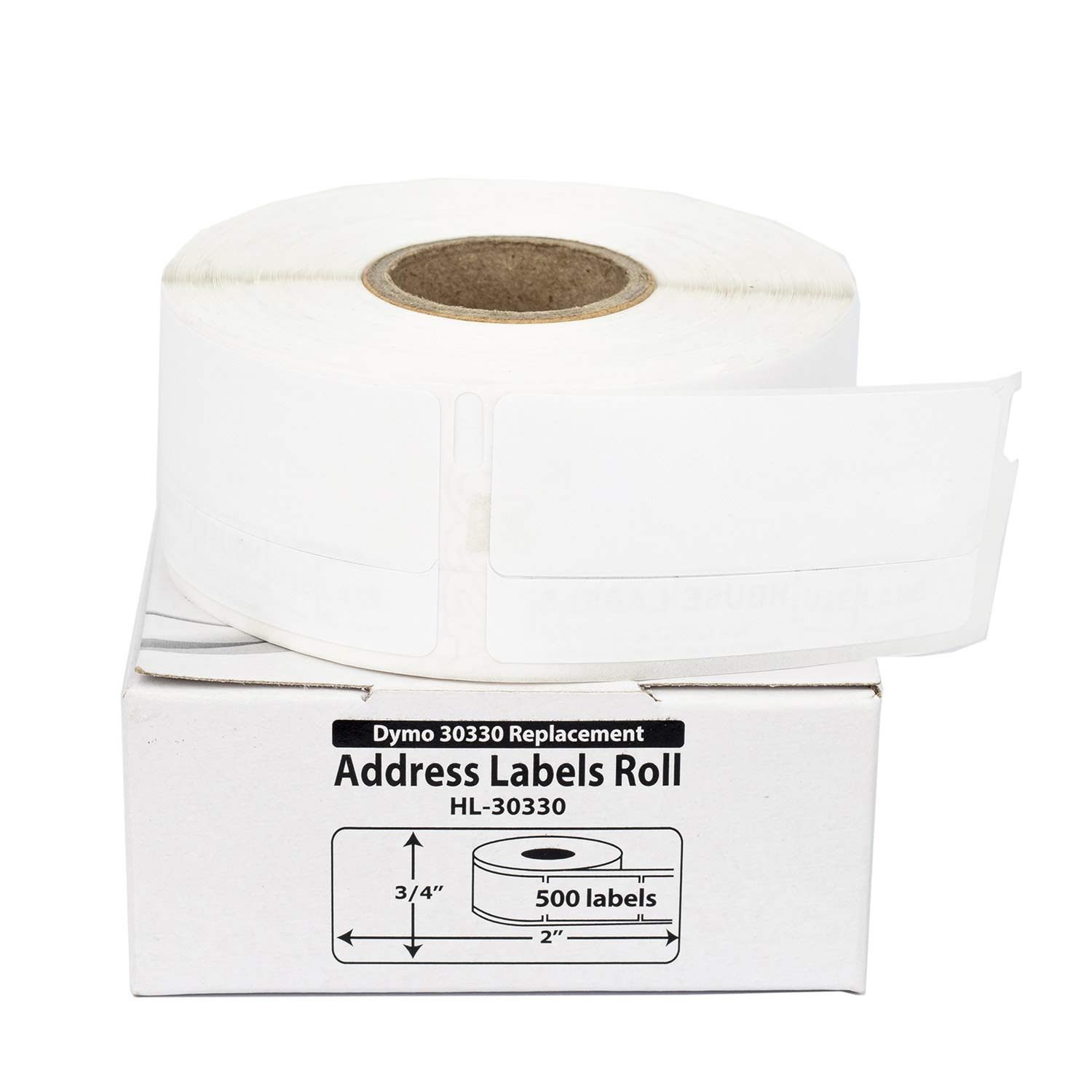 12 Rolls DYMO-Compatible 30330 Multipurpose Labels (3/4