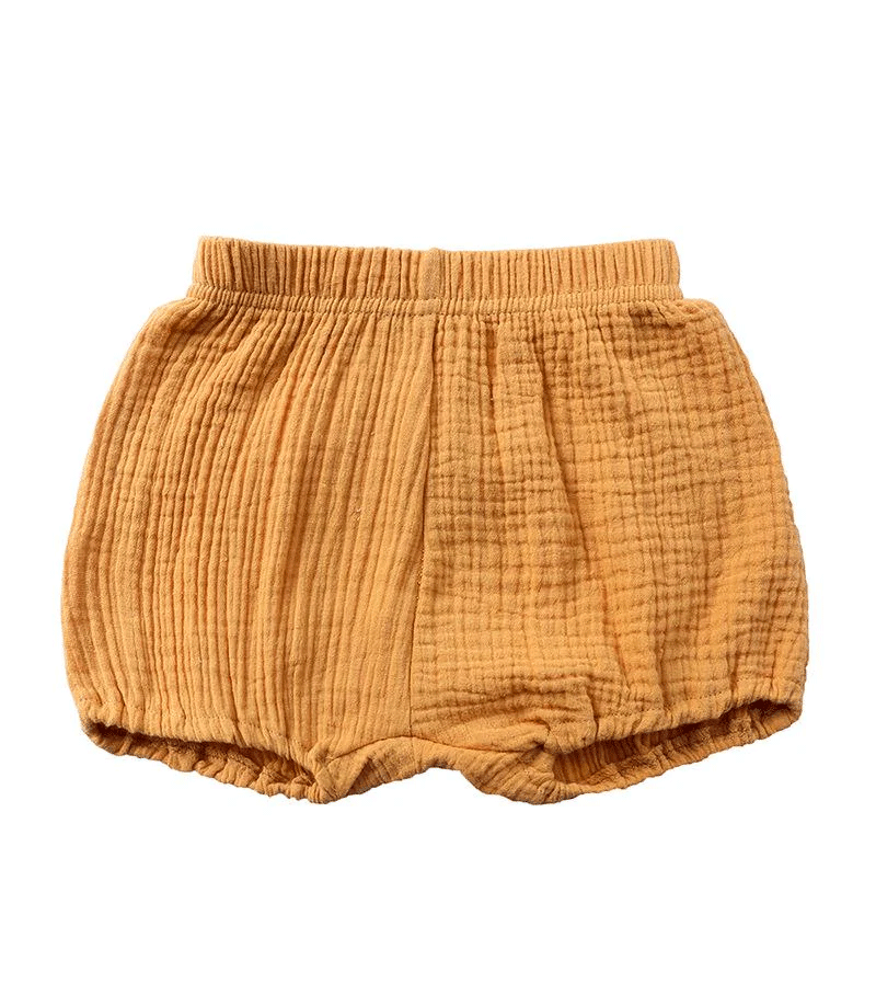 Organic Cotton Mustard Bloomers for Baby Girls - Soft Muslin Diaper Cover, Comfortable & Breathable - Perfect for Playtime, Sleepwear, and Photo Shoots