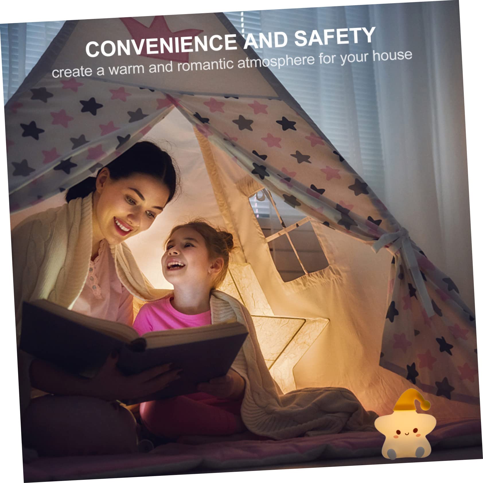 Artibetter 3D Star Night Light - USB Rechargeable Battery Table Lamp for Bedroom, Nursery & Kids Room | Soft Glow LED Desk Lamp with Touch Control | Perfect for Reading, Decor & Relaxation