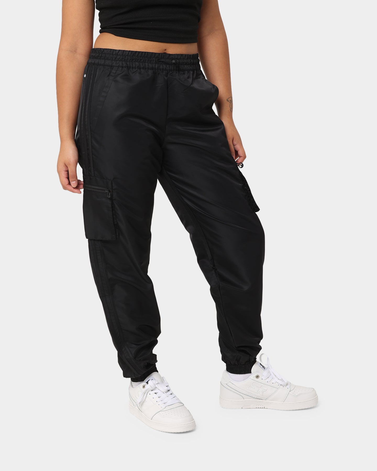 Adidas Women's Cargo Pants - Black Athletic Workout Joggers for Running, Gym & Casual Wear