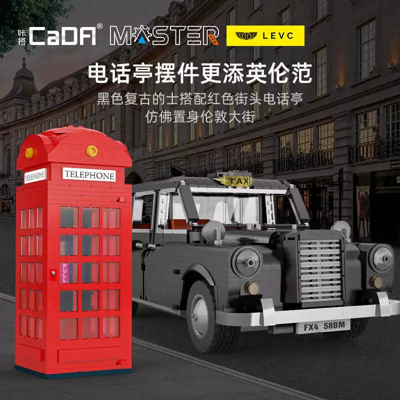 CaDA C62004 LEVC British Car London Taxi Building Blocks Set - 1871 PCS Model Kit for Adults & Teens - Collectible Toy Car for Display & Play - Perfect for Home Decor, Office Display & Gift Giving