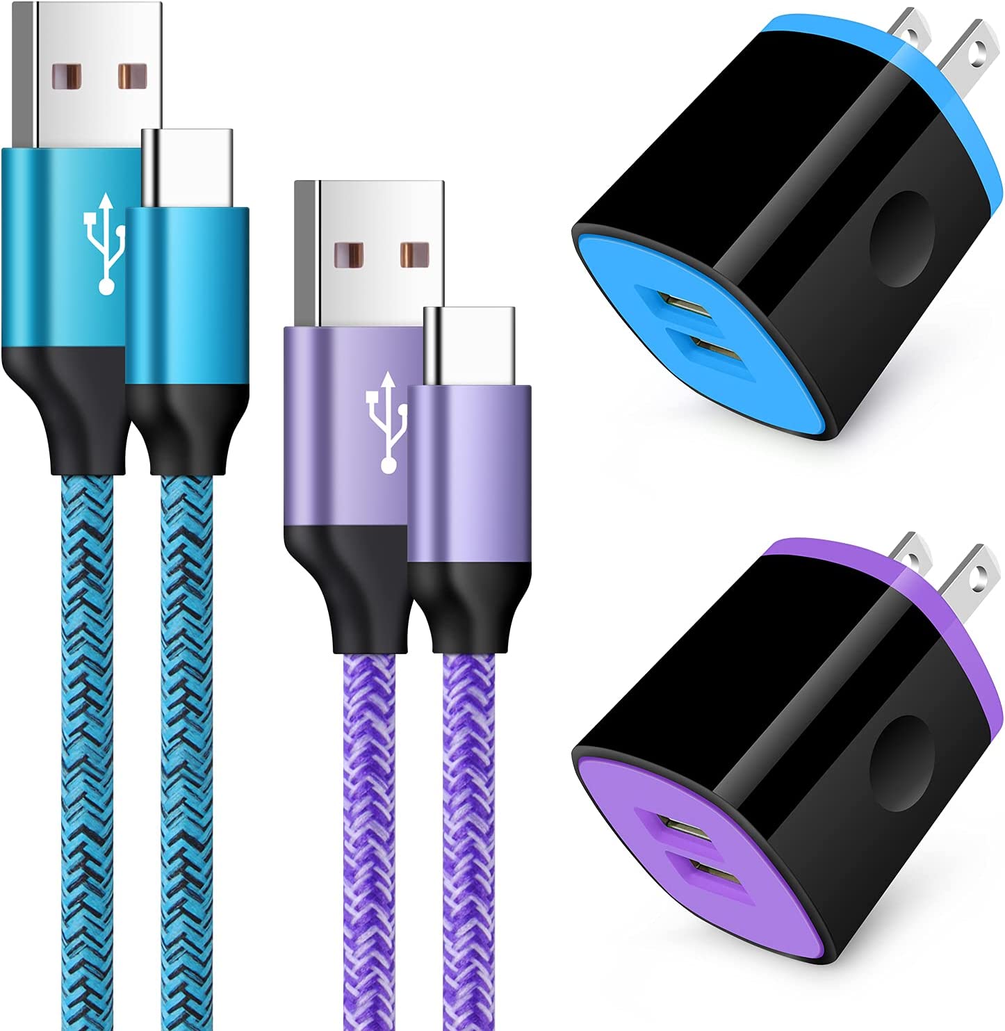 Fast Charging USB Wall Plug & C Cable - Compatible with Google Pixel, Samsung Galaxy - Perfect for Home, Office & Travel Charging