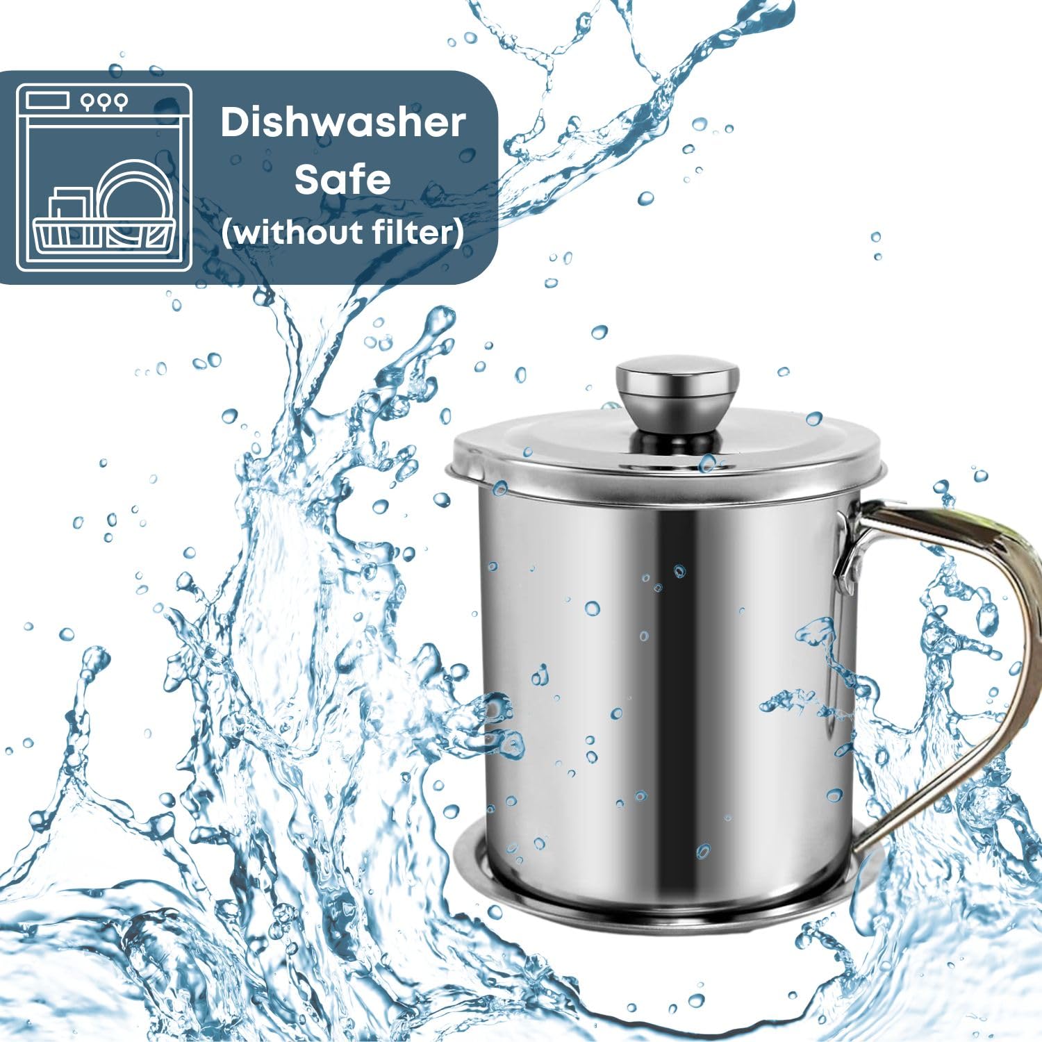 Stainless Steel Oil Keeper - Kitchen Oil Storage for Frying & Cooking