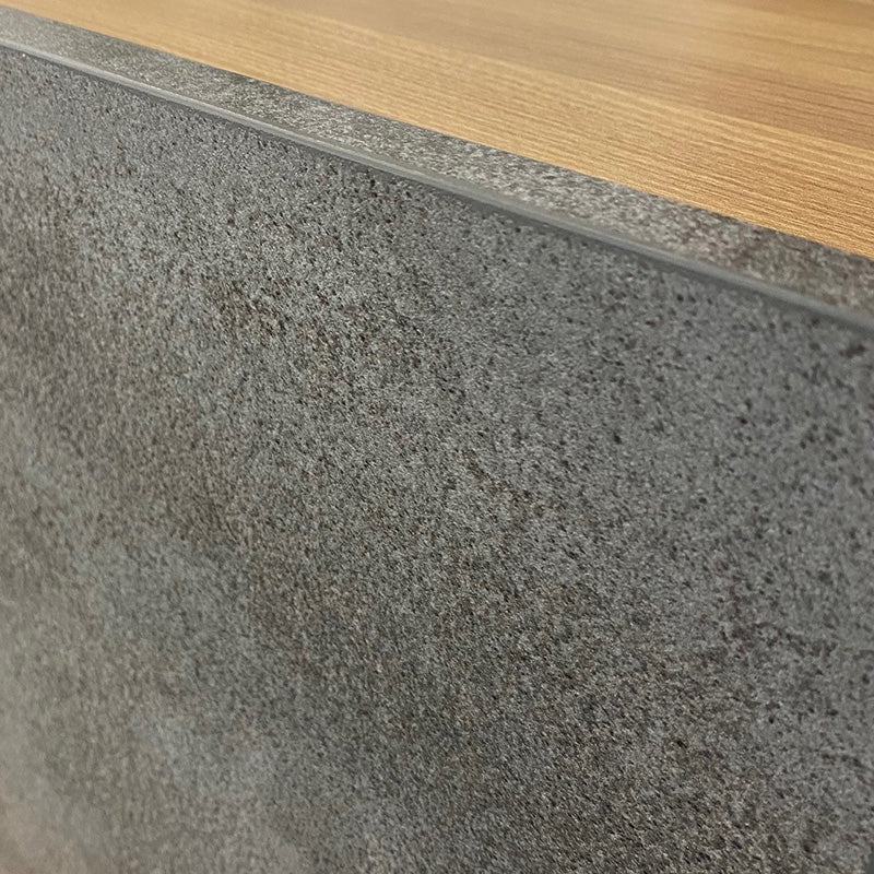 JARIN 2.4M Left Panel Reception Desk in Carbon Grey & White - Modern Office Furniture for Corporate Lobby, Hotel Front Desk & Business Reception Areas