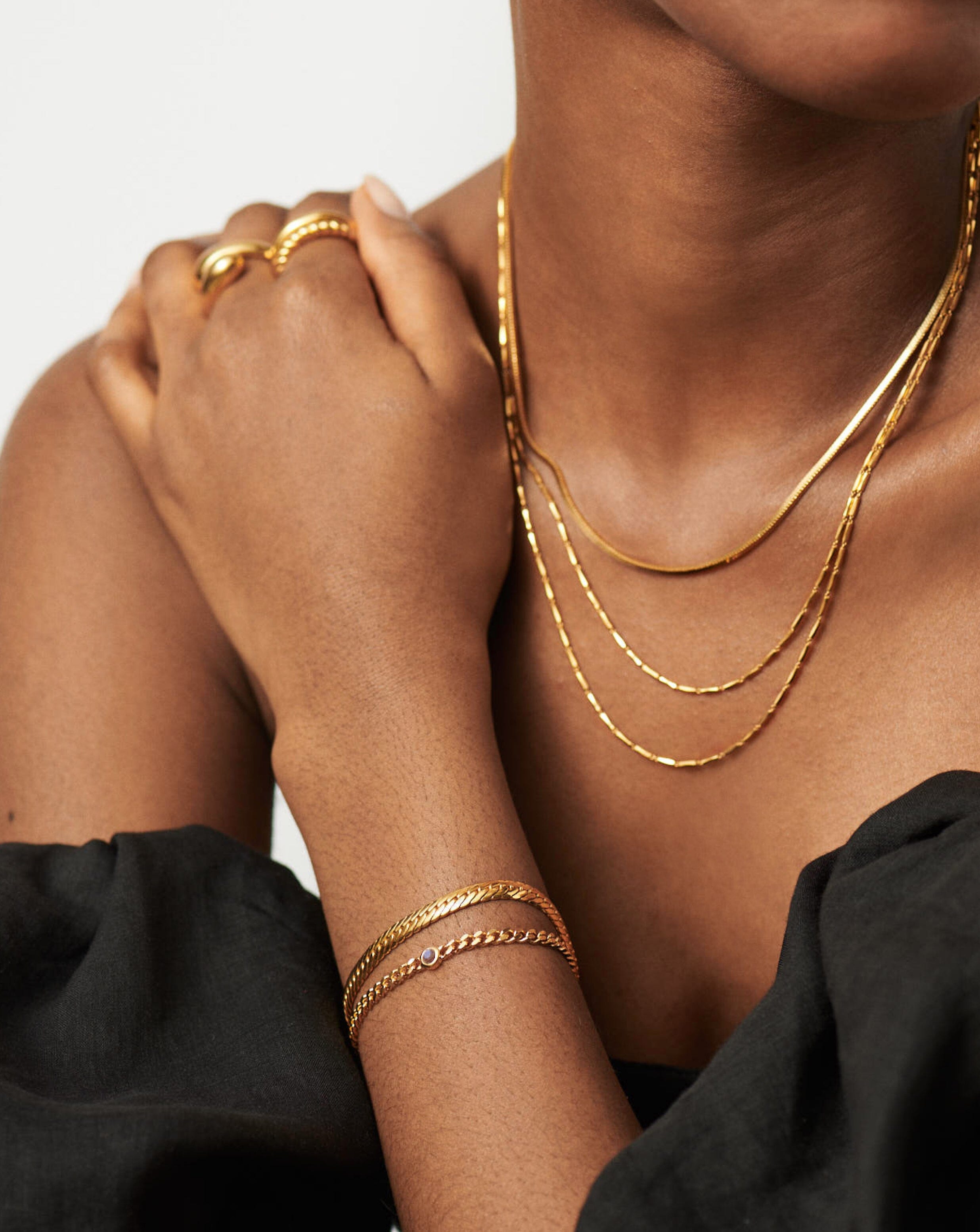 June Birthstone Jewelry - 18k Gold Plated Vermeil & Rainbow Moonstone Chain Bracelet for Women | Perfect Birthday Gift, Anniversary Present & Everyday Wear