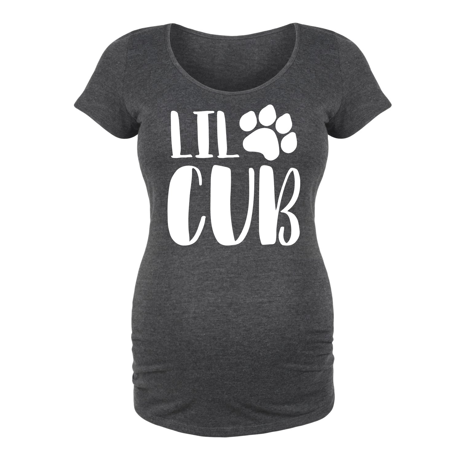 Bloom Maternity - Lil Cub - Soft Maternity Scoop Neck T-Shirt for Pregnancy Comfort | Stretchy Cotton Top for Everyday Wear & Nursing | Perfect for Casual Outfits & Maternity Photos