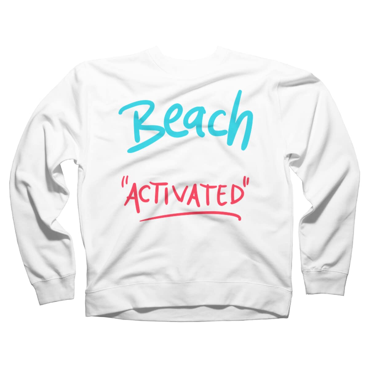 AmusingDesignCo Unisex Beach Mode Activated Summer Vacation Travel Sweatshirt - Funny Graphic Hoodie for Men & Women - Perfect for Beach Trips, Vacations & Casual Wear