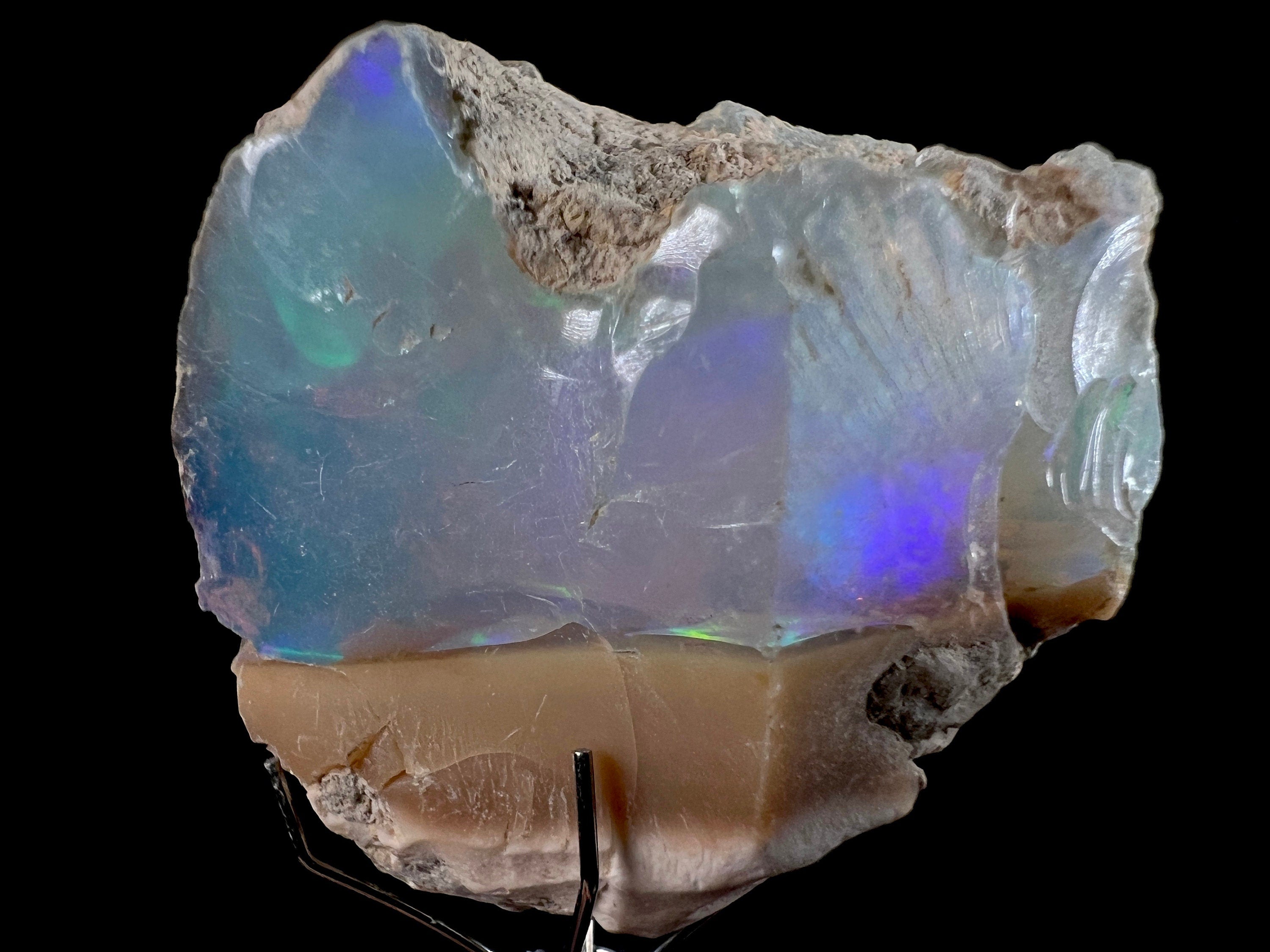 Premium 4A Welo Opal Raw Crystal - Certified Cutting Grade Opal Gemstone for Jewelry Making | Natural Ethiopian Opal for Rings, Necklaces & DIY Craft Projects