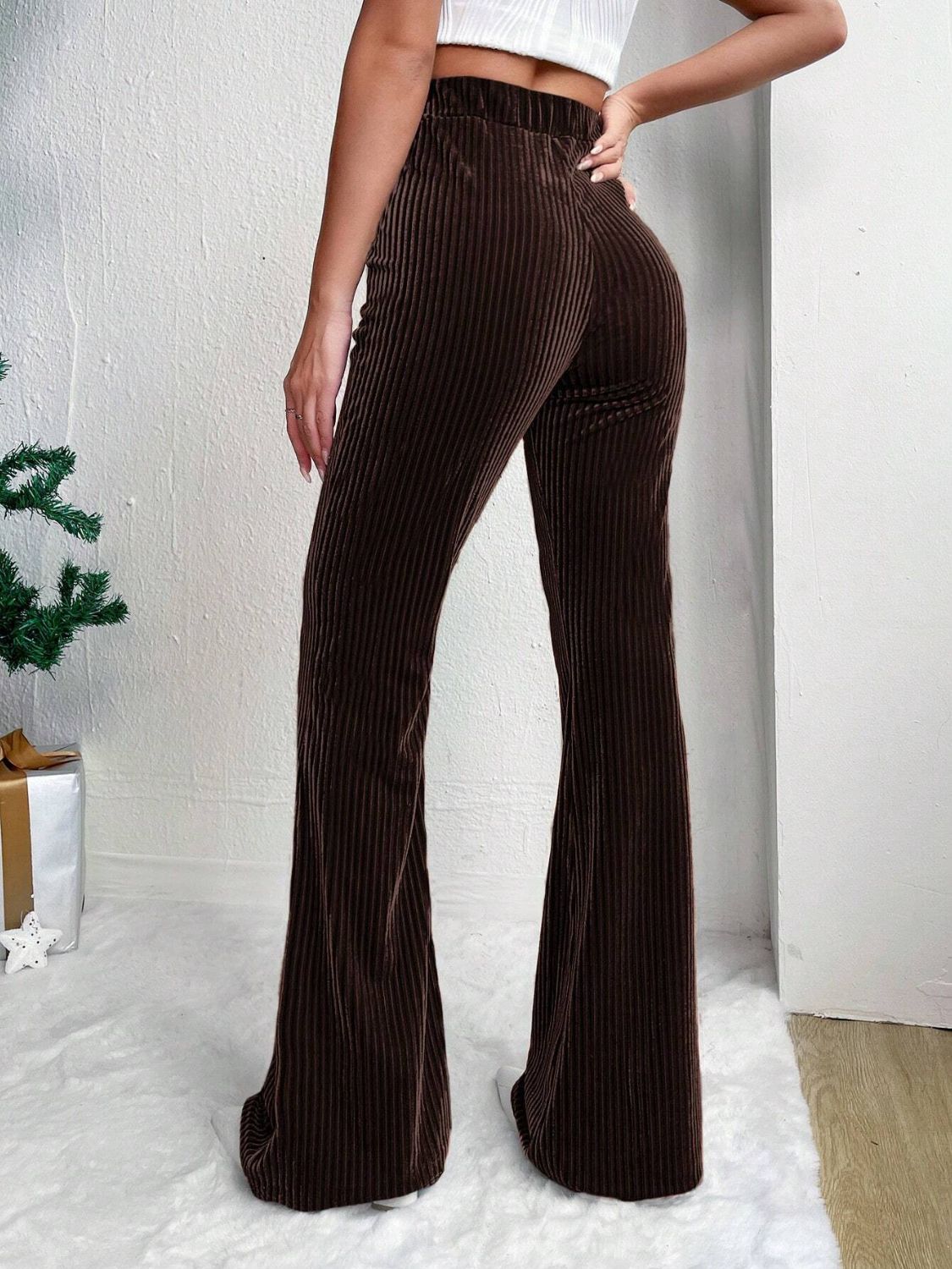 High Waist Flare Pants for Women - Stretchy Bootcut Jeans with Comfortable Elastic Waistband | Perfect for Casual Wear, Office & Date Night Outfits