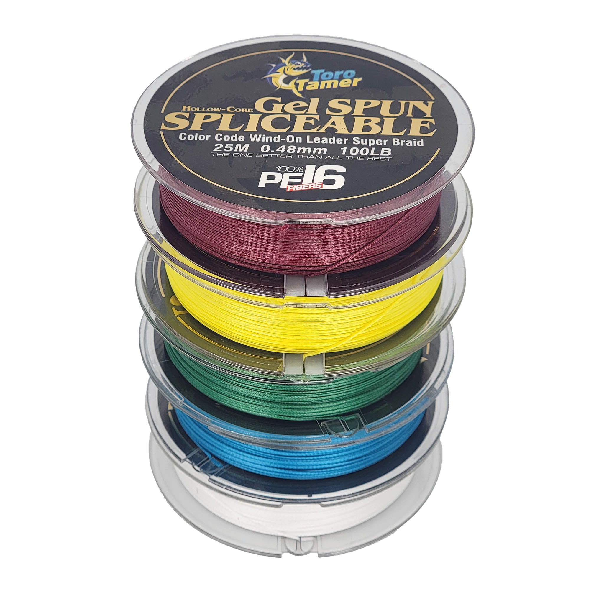 Toro Tamer Hollow Braid Wind On Spools 25M - Premium Fishing Line for Saltwater & Freshwater - Perfect for Offshore, Surf Casting & Big Game Fishing