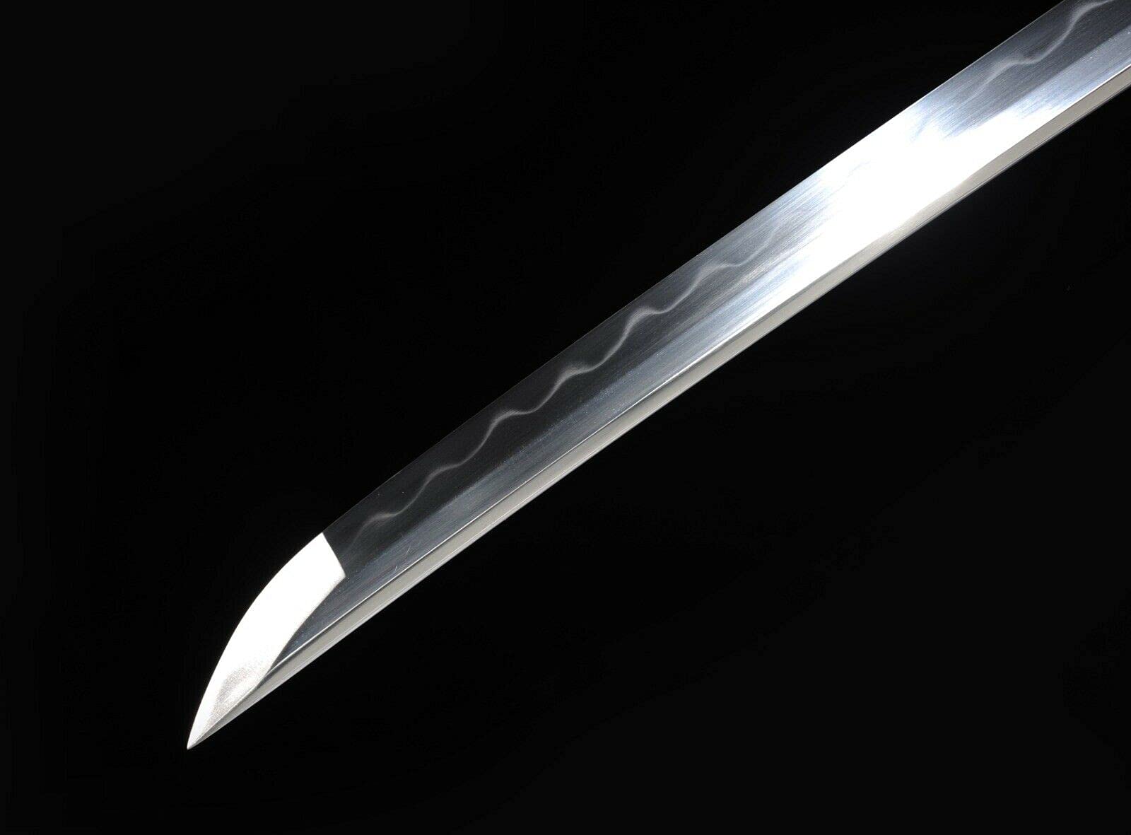 Authentic Japanese Samurai Katana Sword - Handcrafted T-10 High Carbon Steel Clay Tempered Blade with Mirror Polish - Perfect for Martial Arts Training, Cosplay & Collectors Display