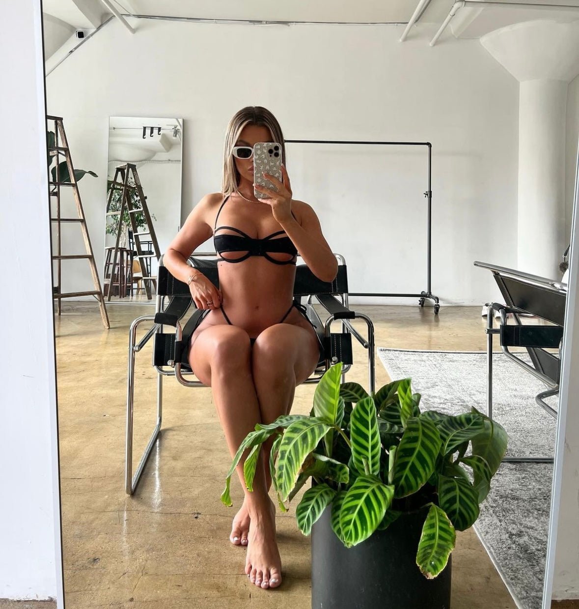 Sexy Black Halter Underwire Cut Out Tie Up Adjustable Thong Bikini Swimsuit - Perfect for Beach Vacations, Pool Parties & Summer Getaways