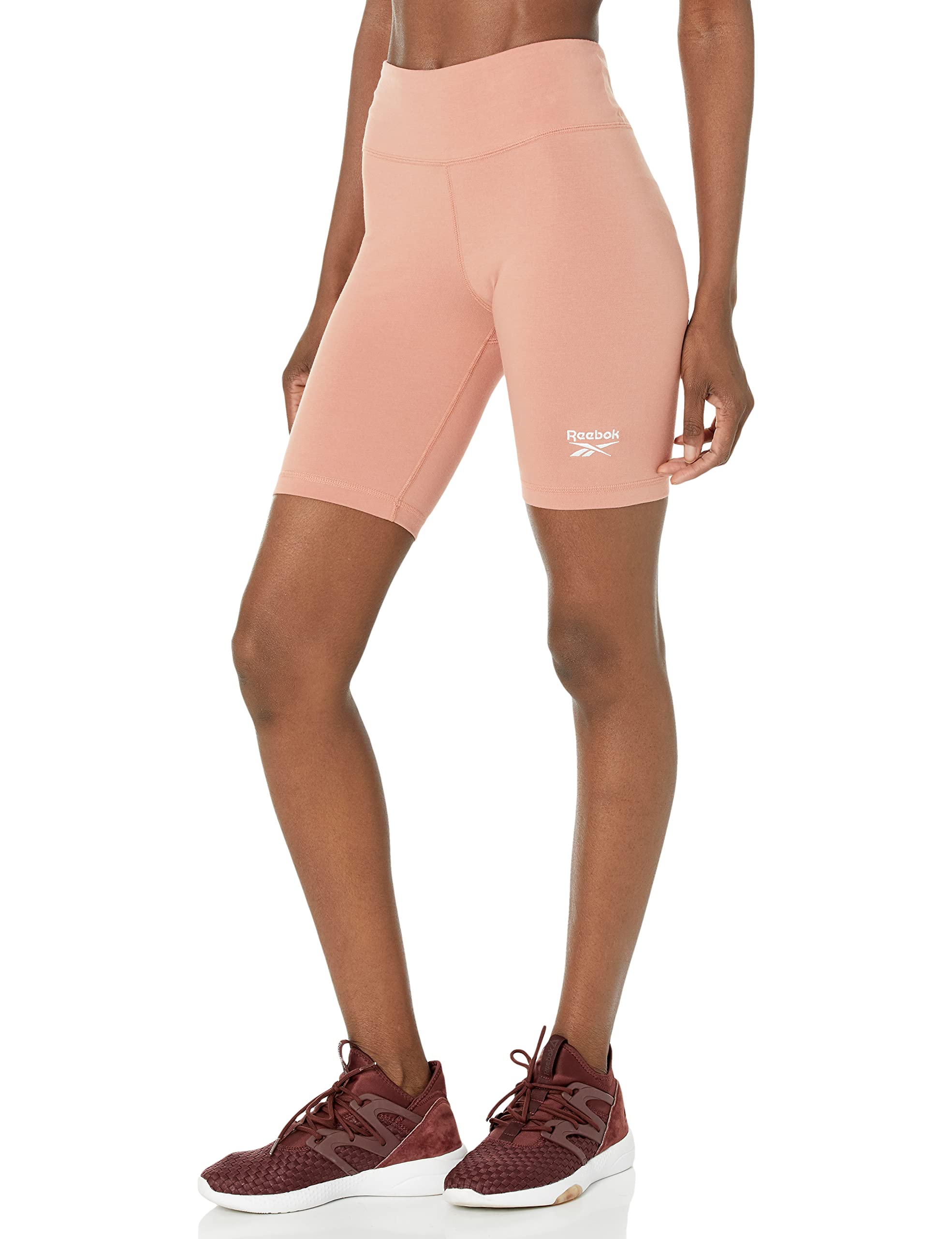 Reebok Women's High-Waisted Workout Bike Shorts - Breathable & Moisture-Wicking for Cycling, Running, Yoga & Gym