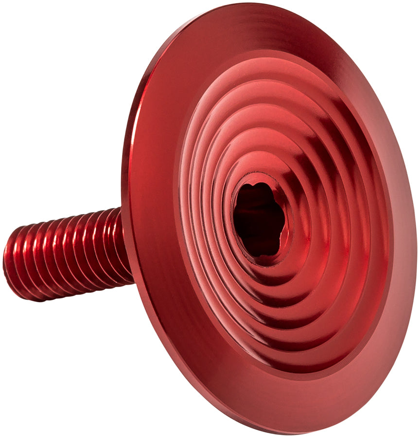 Premium absoluteBLACK Integrated Headset Top Cap & Bolt - Red | Lightweight & Durable Bike Headset Upgrade for MTB, Road & Gravel Bikes | Perfect for Smooth Steering & Enhanced Performance