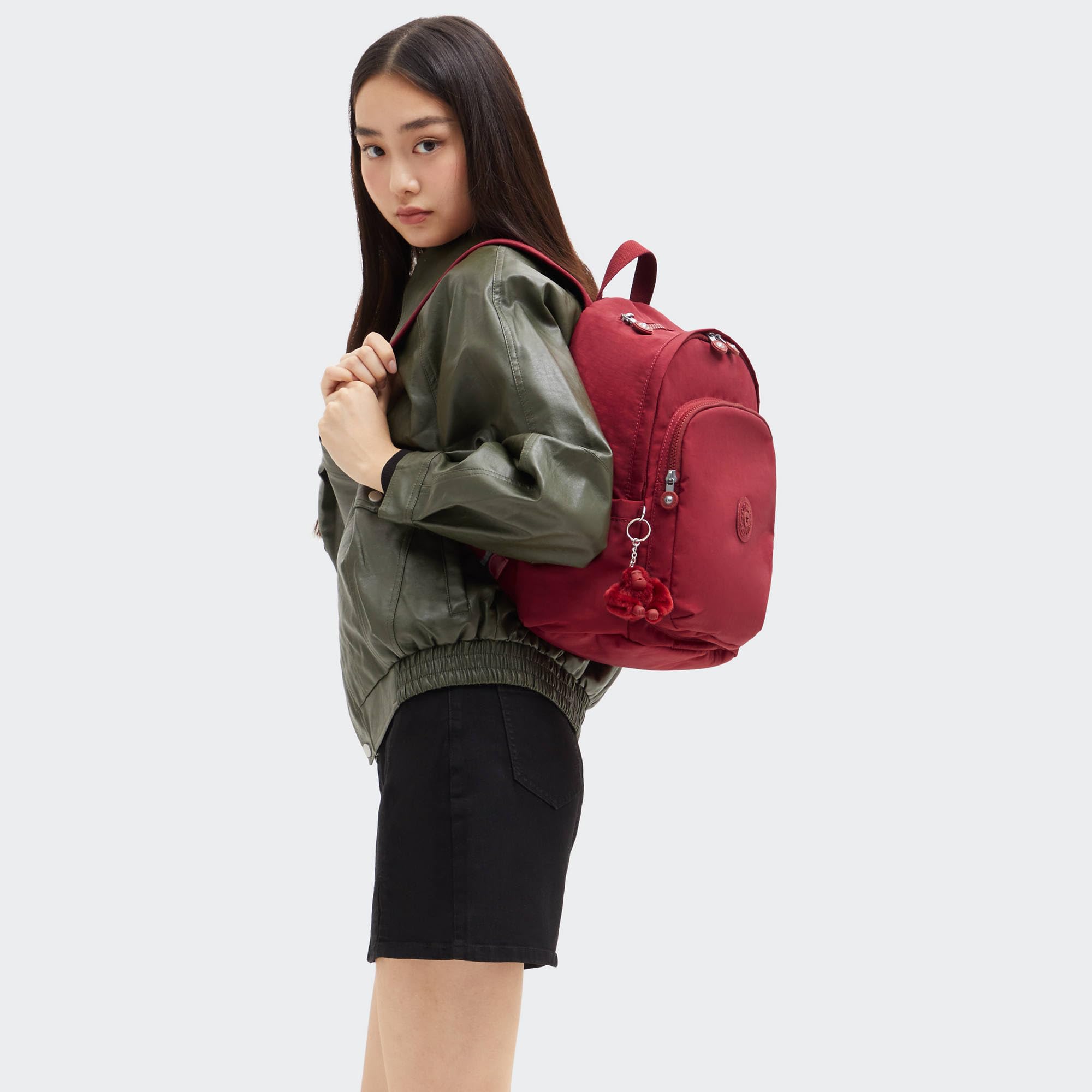Kipling Delia Backpack for Women - Lightweight, Durable & Stylish Funky Red Laptop Backpack - Perfect for Work, School & Travel