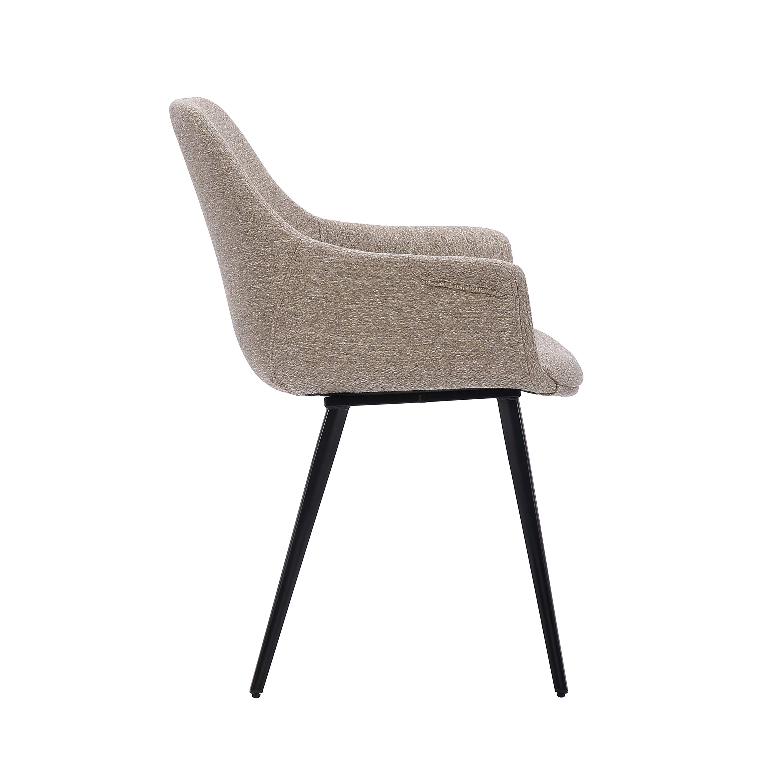 Porthos Home Bazlo Accent Chairs Set of 2 - Soft & Durable Fabric Upholstery with Rust-Resistant Iron Legs, Supportive Mid-Height Back & Ergonomic Armrests - Perfect for Living Room, Bedroom, or Office Decor