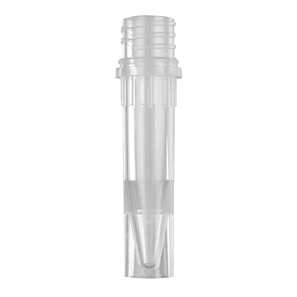 Axygen ST-150-SS-C-S 1.5mL Sterile Self-Standing Screw Cap Microcentrifuge Tubes with O-Ring Seal - Clear PP Material, Conical Bottom (100 Tubes/Bag, 5 Bags/Unit, 8 Units/Case) - Ideal for Laboratory Research, DNA/RNA Sample Storage & Clinical Diagnostics